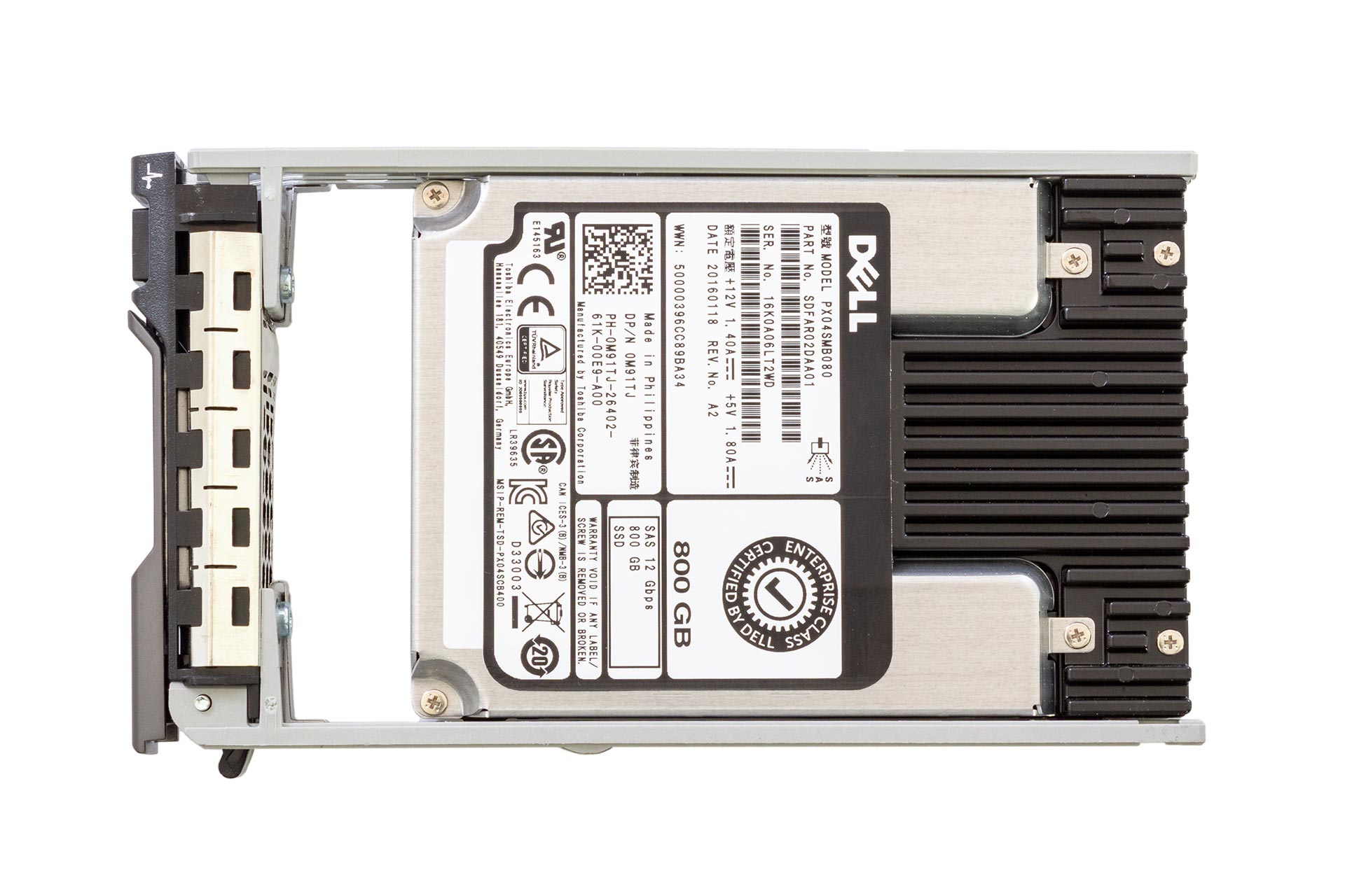 DELL SSD 800GB SAS 12G 2.5" SFF Solid State Drive, inkl. Carrier 0NTPP3