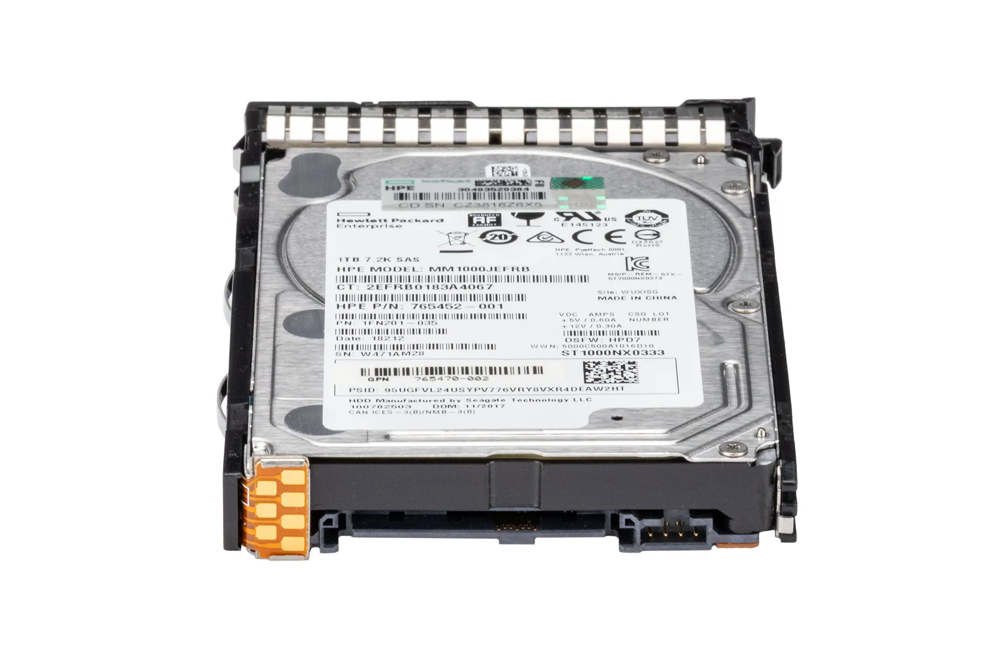 HPE 1TB 12G SAS HDD 7.2k, 2.5 Zoll SFF Festplatte für Server, SC 512e MDL HPE 1TB 12G SAS HDD 7.2k, 2.5 Zoll SFF Festplatte für Server, SC 512e MDL