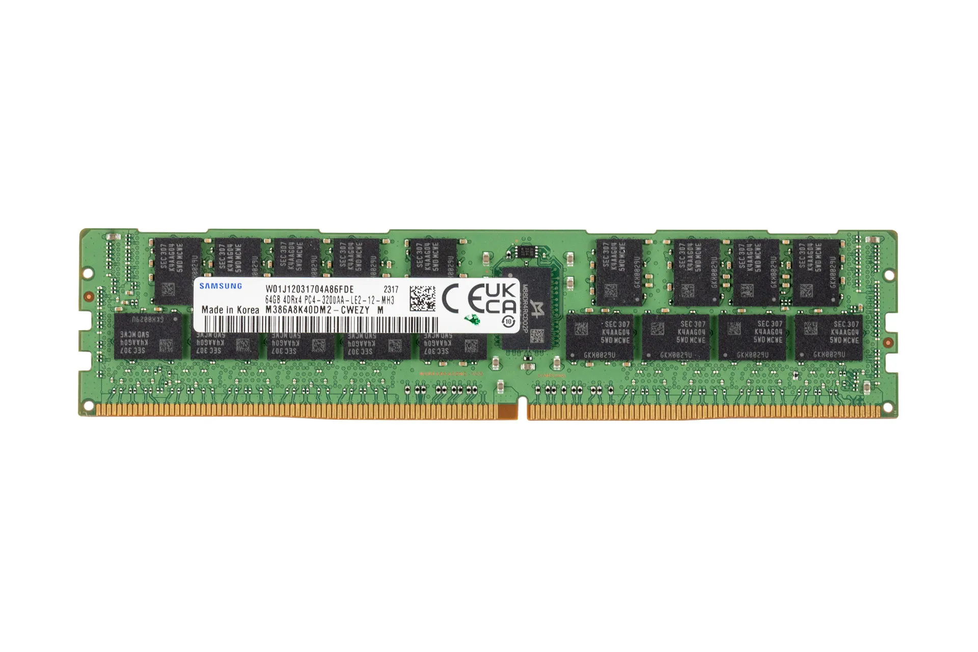 Samsung 64GB DDR4 RAM 4DRx4 PC4-3200AA-LE2 regECC Samsung 64GB DDR4 RAM 4DRx4 PC4-3200AA-LE2 regECC