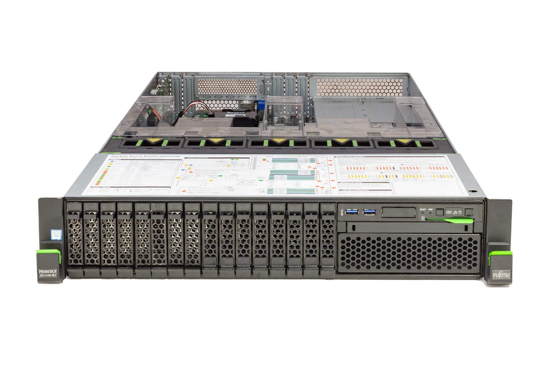 FUJITSU RX2540 M2, 1x E5-2620v4 2.10GHz, 8-Core, noRAM, 8xSFF, EP420i, 2x450W