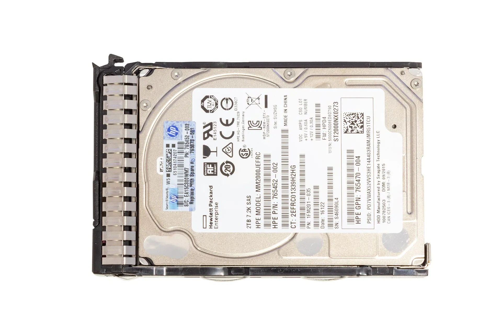 HP HDD 2TB 12G SAS 7.2k 2.5" SC 512e MDL