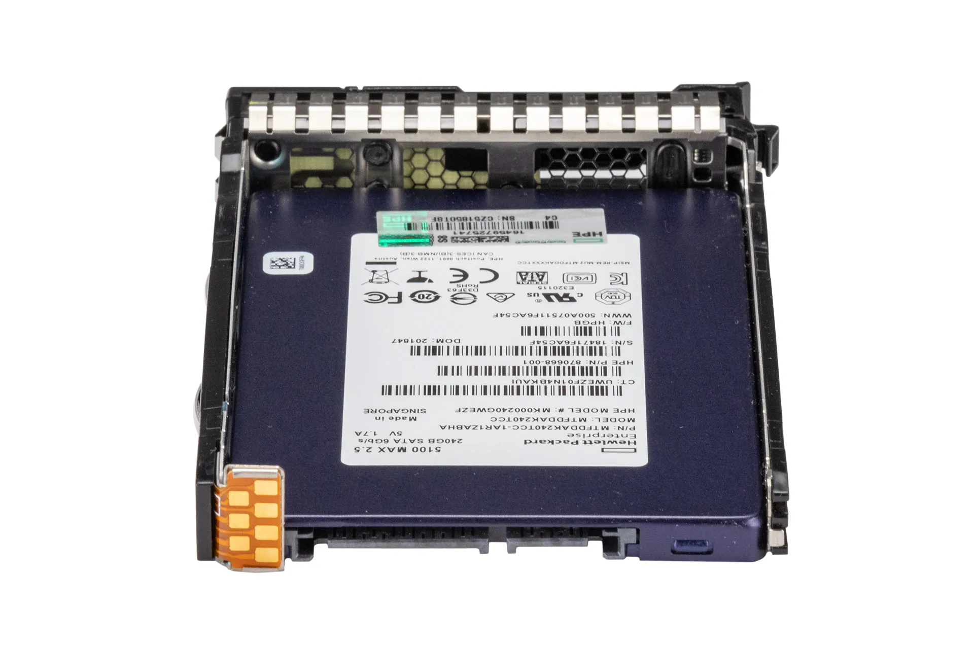 HPE 240GB 6G SATA SSD, 2.5 Zoll SFF Festplatte für Server, DS SC MU