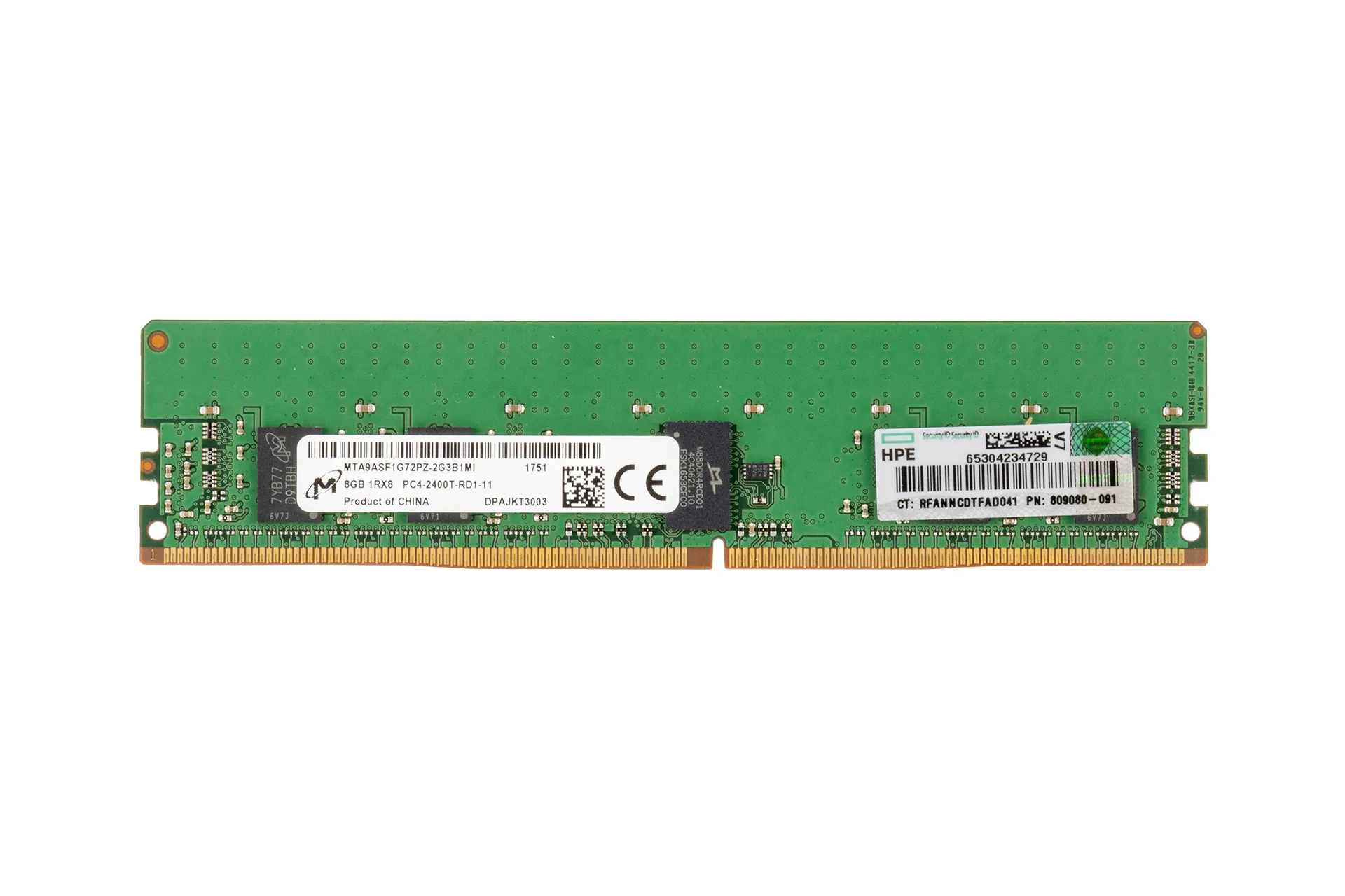 HPE 8GB DDR4 RAM 1Rx8 PC4-2400T regECC HPE 8GB DDR4 RAM 1Rx8 PC4-2400T regECC