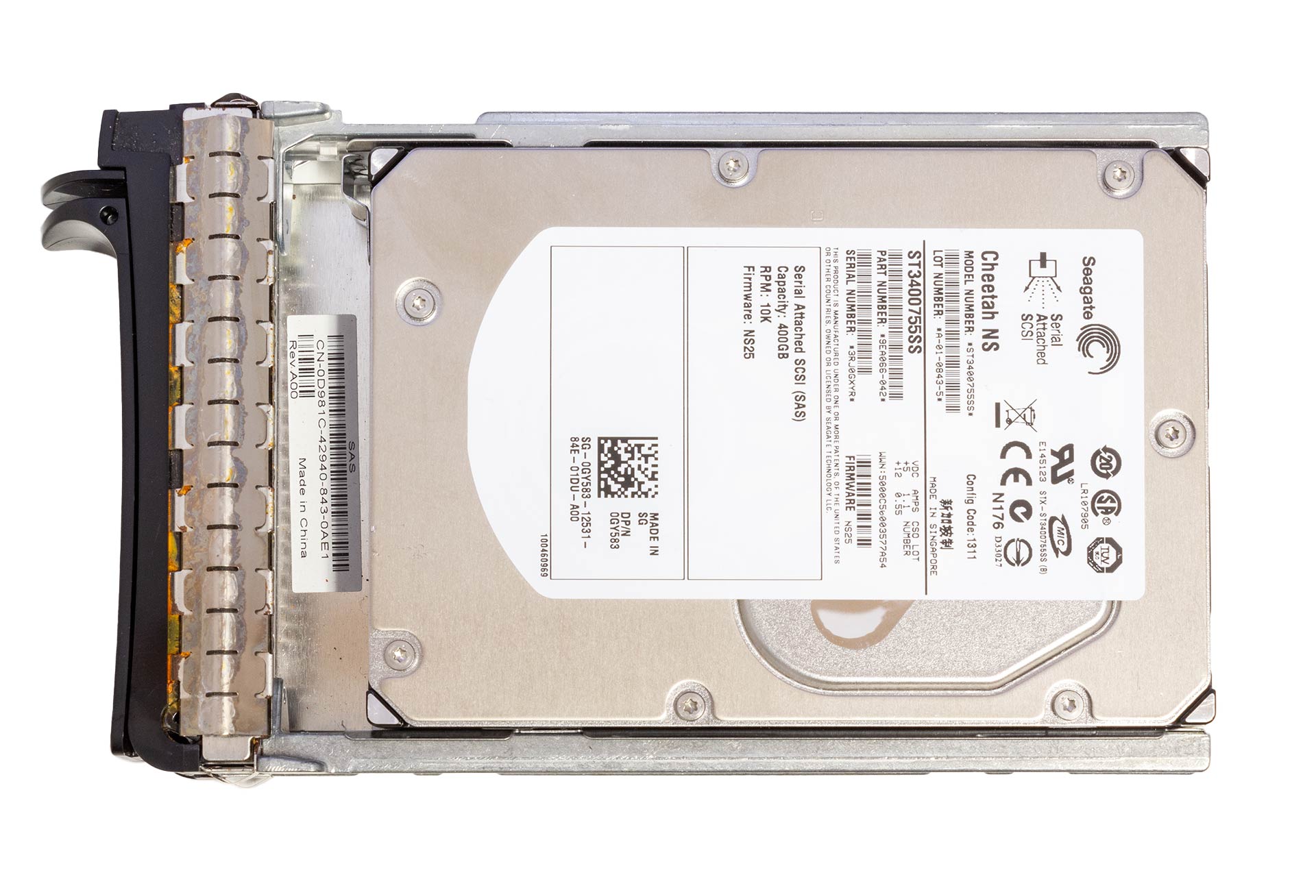 0GY583 DELL HDD 400GB 3G SAS 10k 3.5", ST3400755SS, top 0GY583 DELL HDD 400GB 3G SAS 10k 3.5", ST3400755SS, top