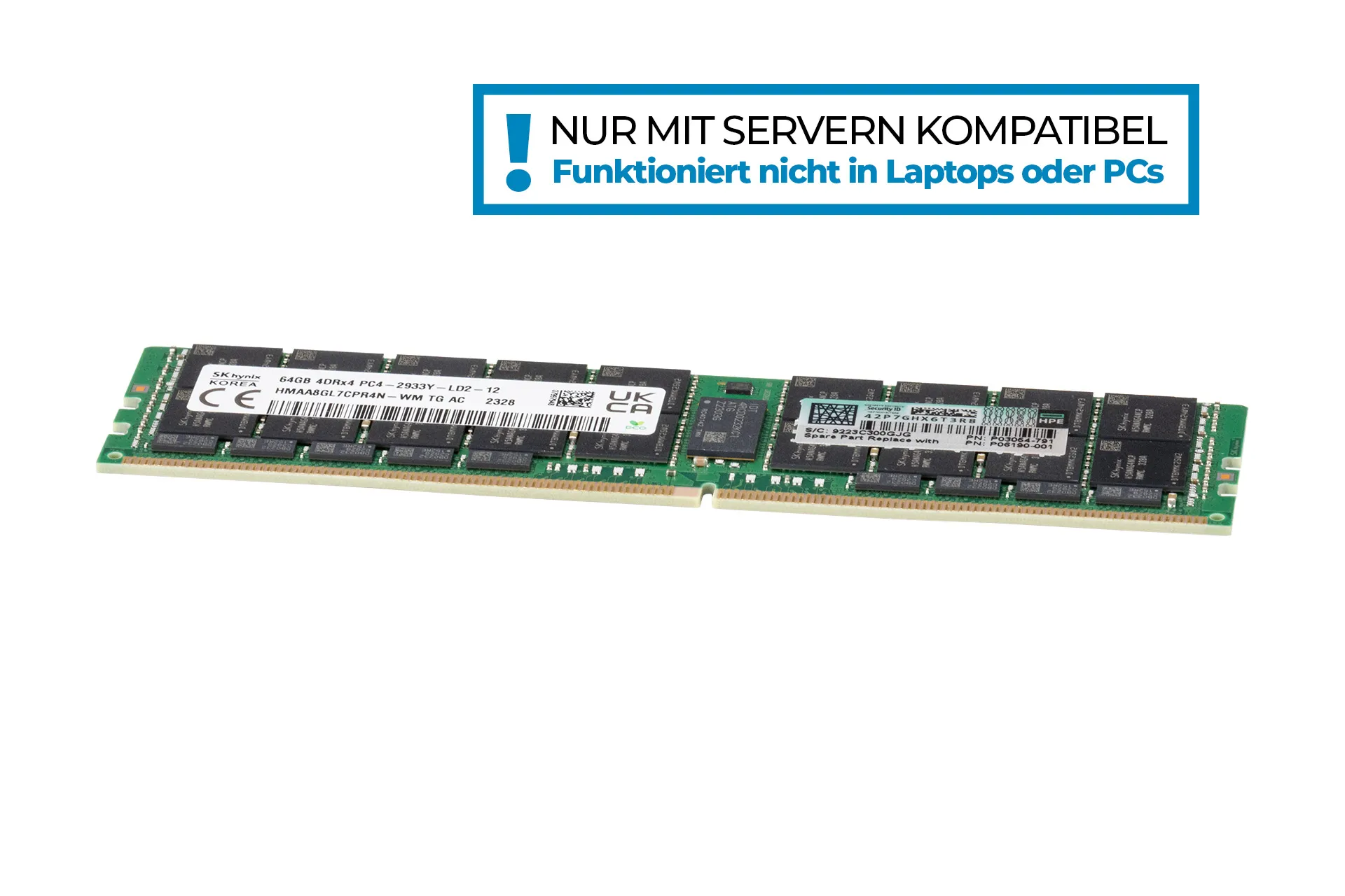 HPE 64GB DDR4 RAM 4DRX4 PC4-2933Y-L Load Reduced ECC