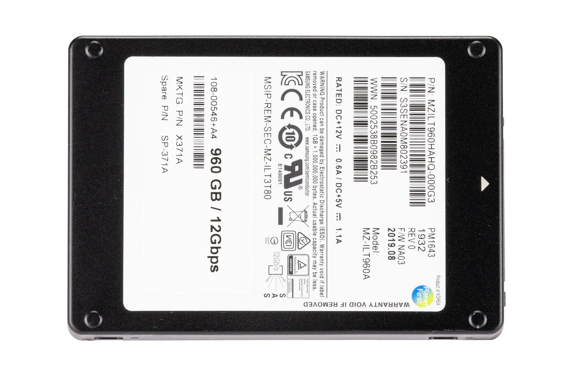 NetApp 960GB 12G SAS SSD, 2.5 Zoll SFF Festplatte für Server, für Netapp All-Flash/FAS2x/DS2x