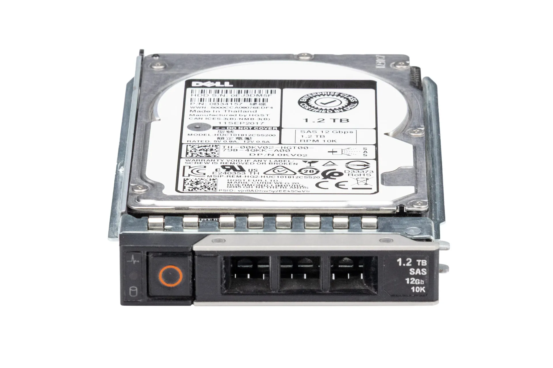 Dell 1.2TB 12G SAS HDD 10k, 2.5 Zoll SFF Festplatte für Server, inkl. Tray 0DXD9H