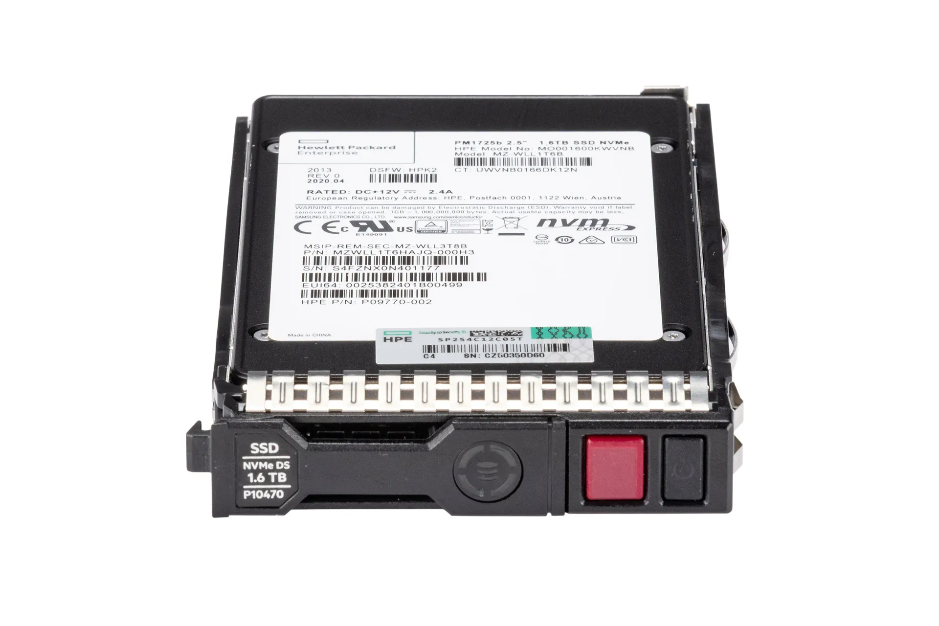 HPE 1.6TB U.2 NVMe 3.0 X4 SSD, 2.5 Zoll SFF Festplatte für Server, MU HPE 1.6TB U.2 NVMe 3.0 X4 SSD, 2.5 Zoll SFF Festplatte für Server, MU