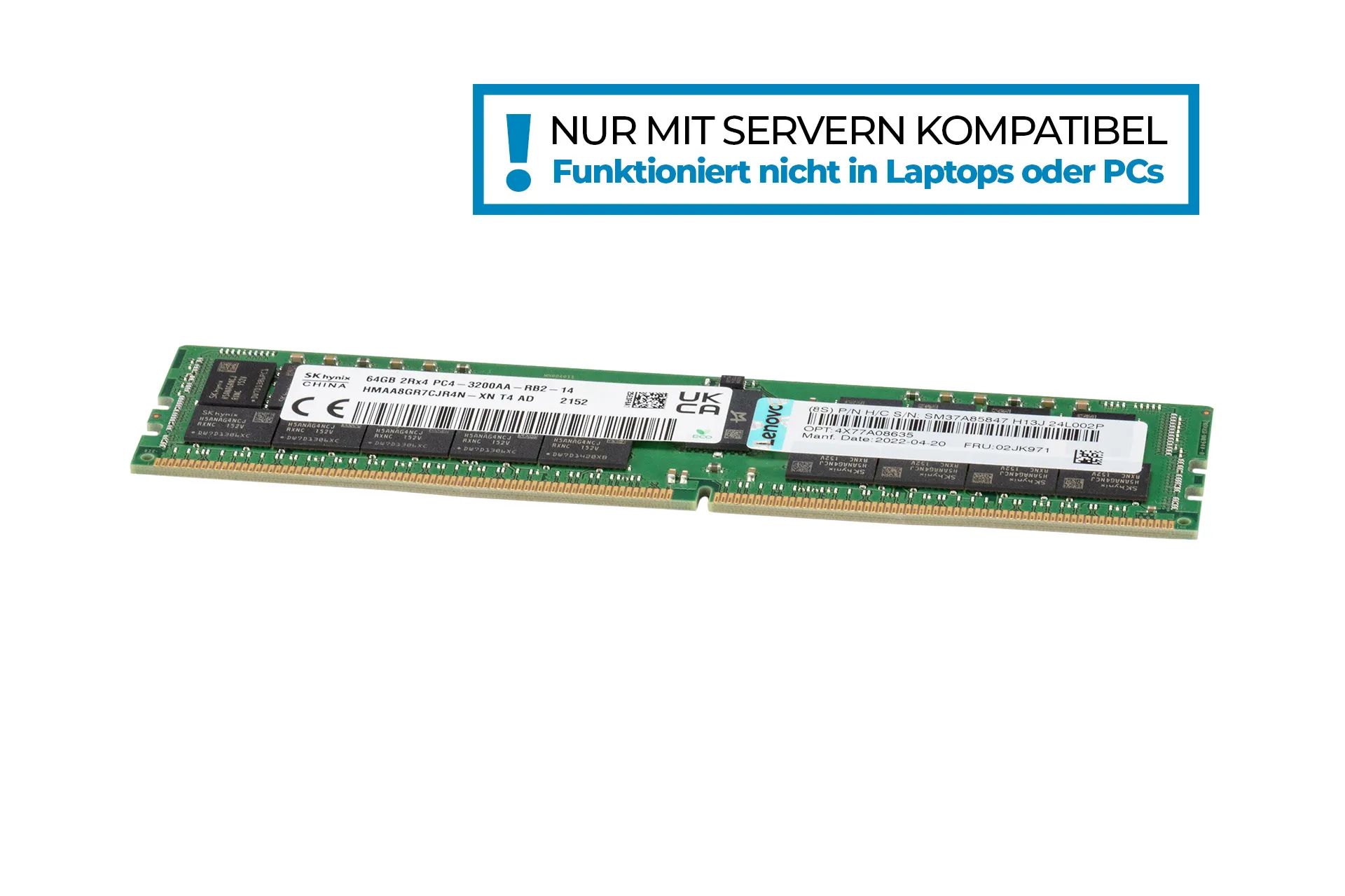 Lenovo 64GB DDR4 RAM 2RX4 PC4-3200AA-R regECC Lenovo 64GB DDR4 RAM 2RX4 PC4-3200AA-R regECC