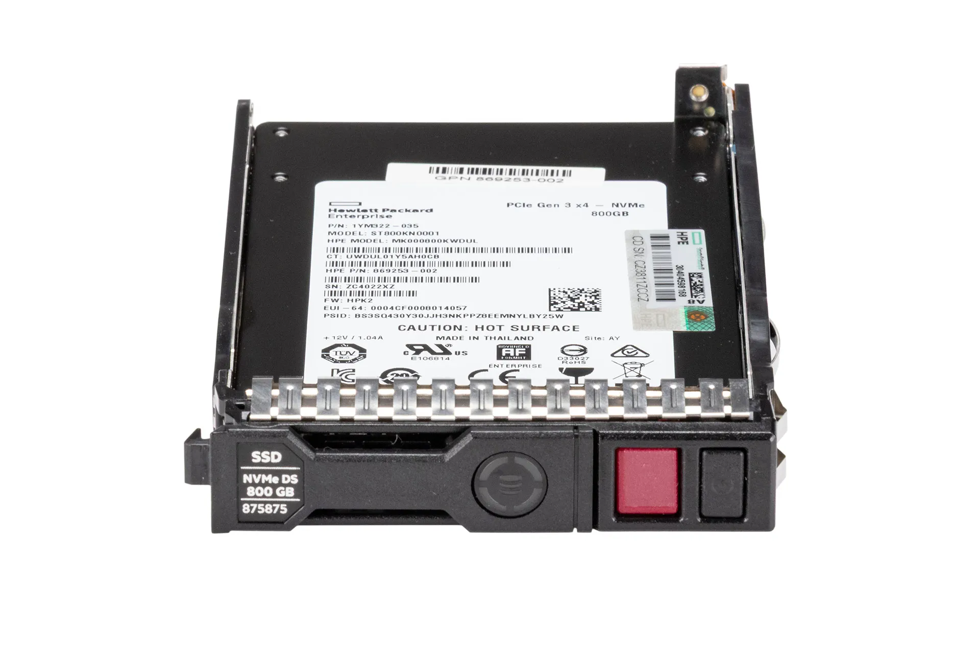 HPE 800GB U.2 NVMe 3.0 X4 SSD, 2.5 Zoll SFF Festplatte für Server, MU HPE 800GB U.2 NVMe 3.0 X4 SSD, 2.5 Zoll SFF Festplatte für Server, MU