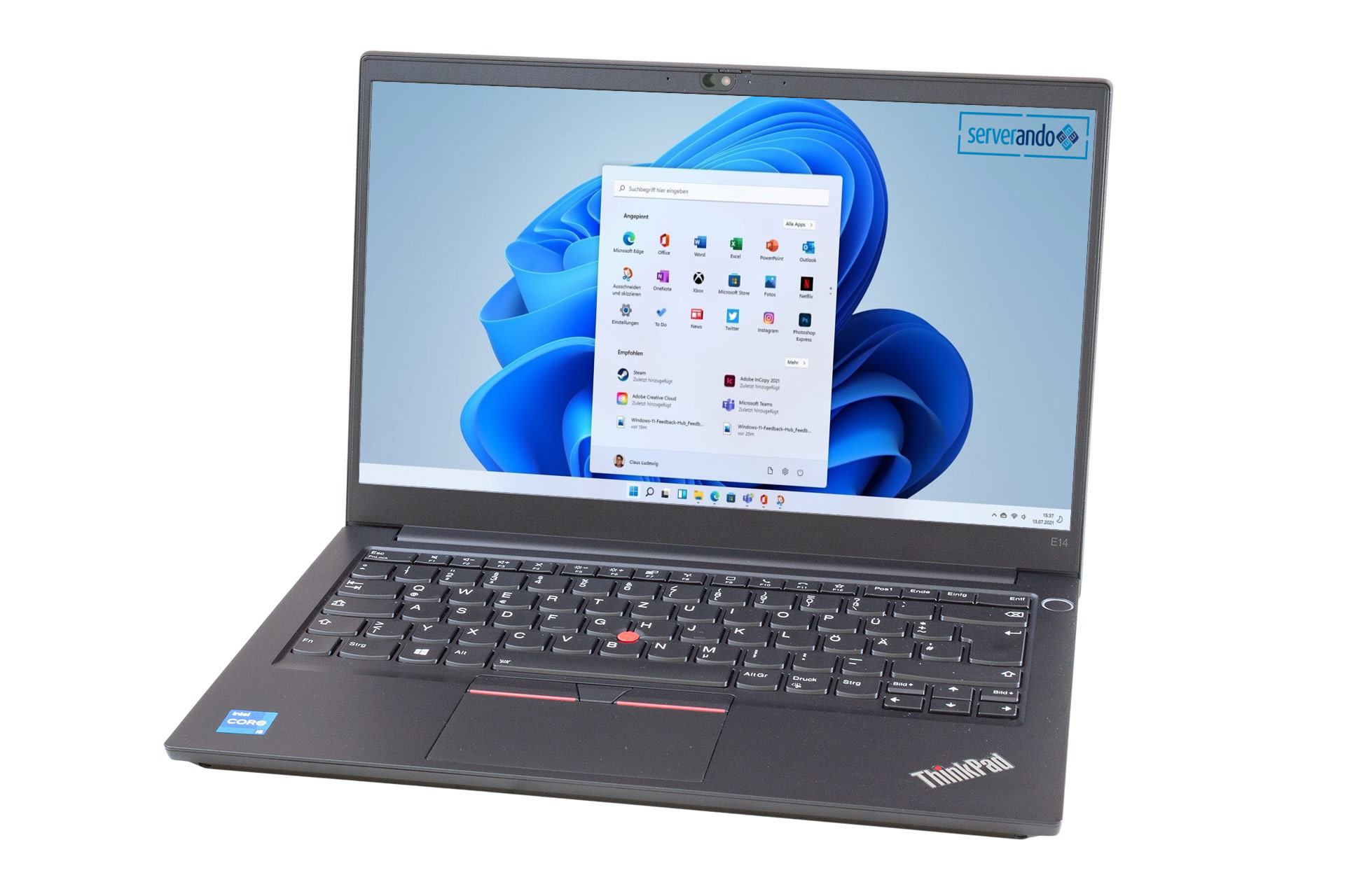 Lenovo ThinkPad E14 Gen2, i5-1135G7 2.4GHz, 4-Core, 8GB PC4, 256GB NVMe, 14 Zoll, Win11Pro