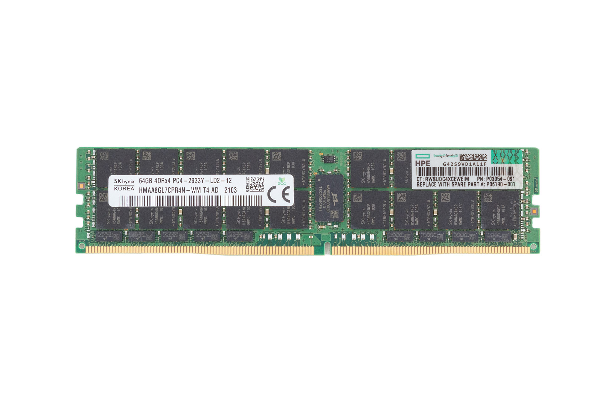 HPE RAM 64GB 4RX4 PC4-2933Y-R Smart Memory Kit, P06190-001