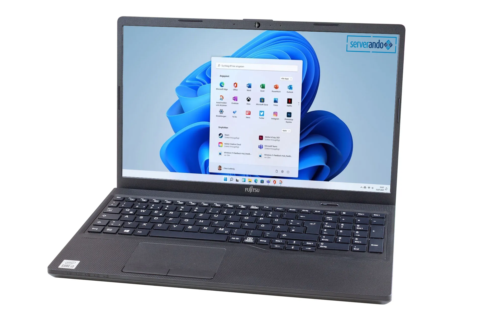 Fujitsu Lifebook A3510, i3-1005G1 1.20GHz, 2-Core, 8GB PC4, 256GB NVMe SSD, Win11Pro
