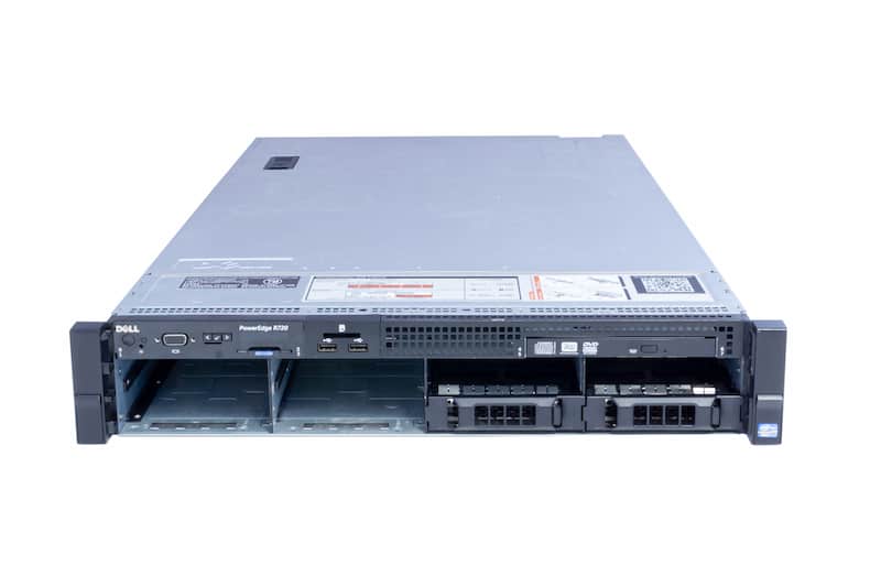 Dell R720, 2x E5-2640 2.5GHz, 6-Core, 32GB PC3-12800R (2x16), 8xLFF, DVD-RW, H710Mini, 2x750W