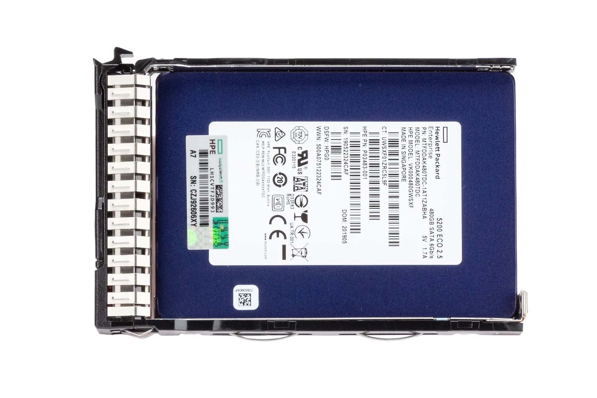 HPE 480GB 6G SATA SSD