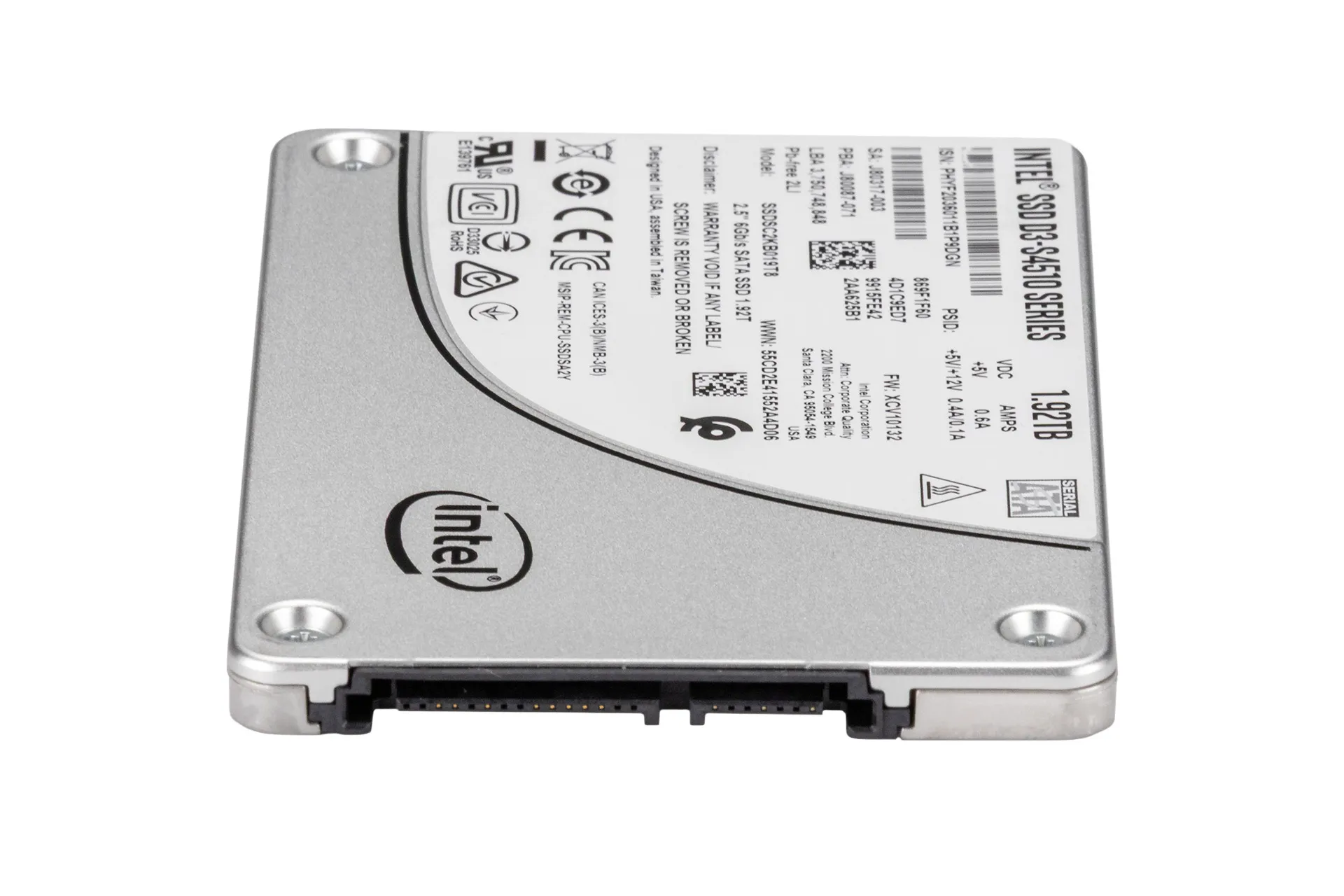 Intel 1.92TB 6G SATA SSD, 2.5 Zoll SFF Festplatte für Server, D3-S4510 Series Intel 1.92TB 6G SATA SSD, 2.5 Zoll SFF Festplatte für Server, D3-S4510 Series
