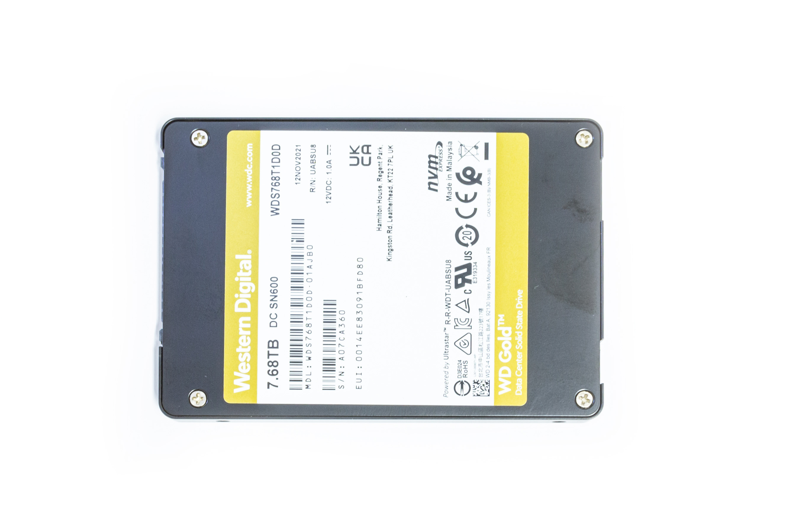 WesternDigital Gold Enterprise SSD 7.68TB NVMe X4 2.5"