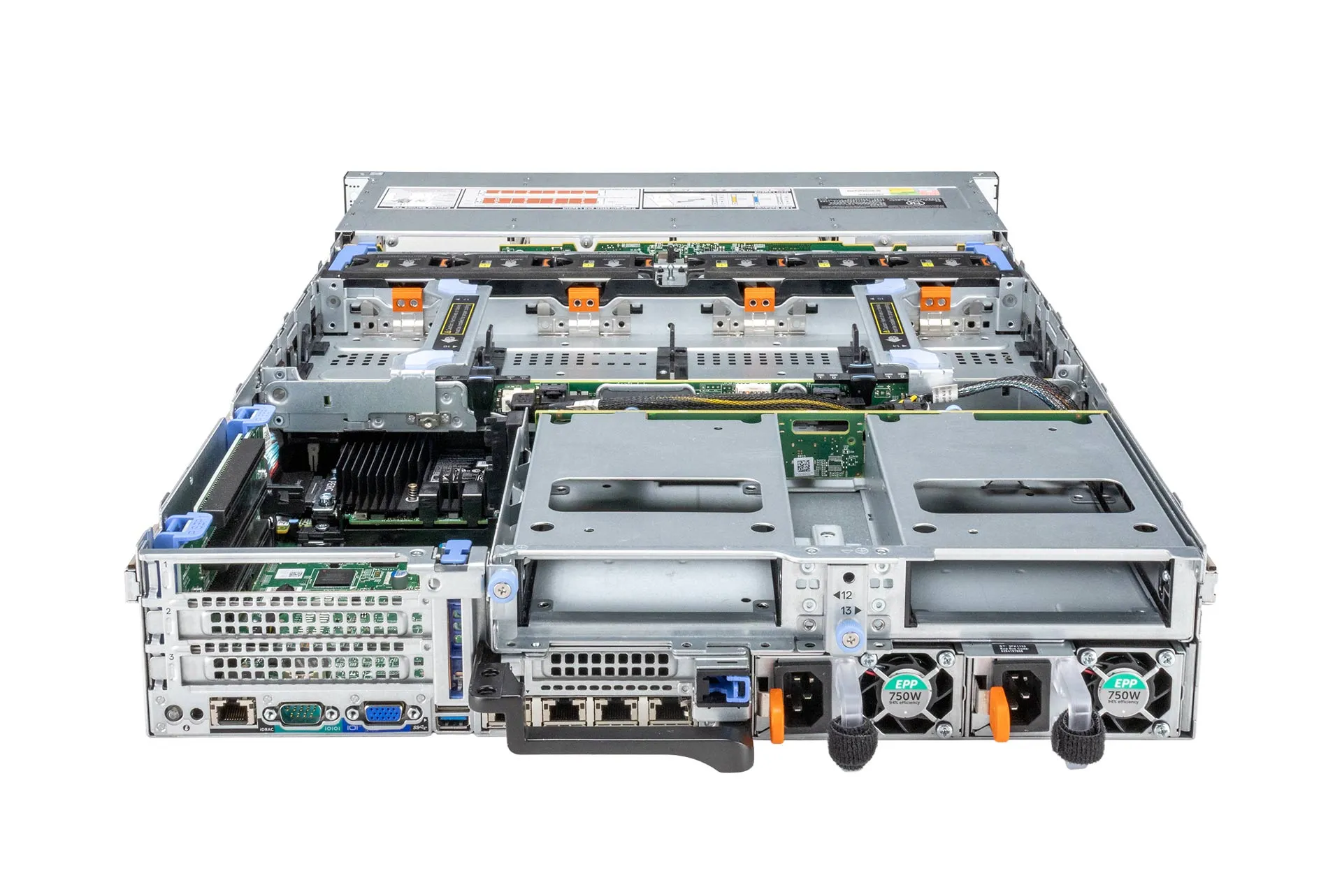 Dell PowerEdge R740xd Rack Server, 1x Silver 4214 2.20GHz, 12-Core, noRAM, 14x LFF, HBA330
