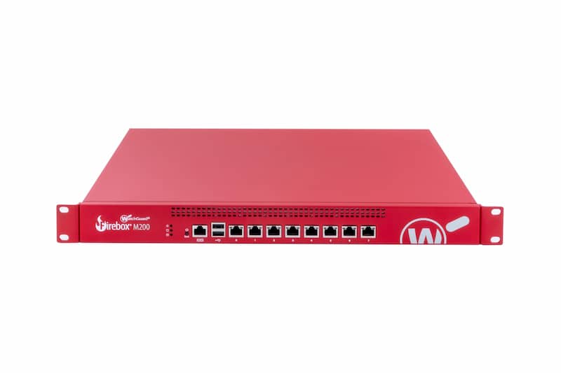 WatchGuard Firebox M200 Firewall Appliance 1U, 8x GbE RJ45, noLicense, noExtraFeaturecodes