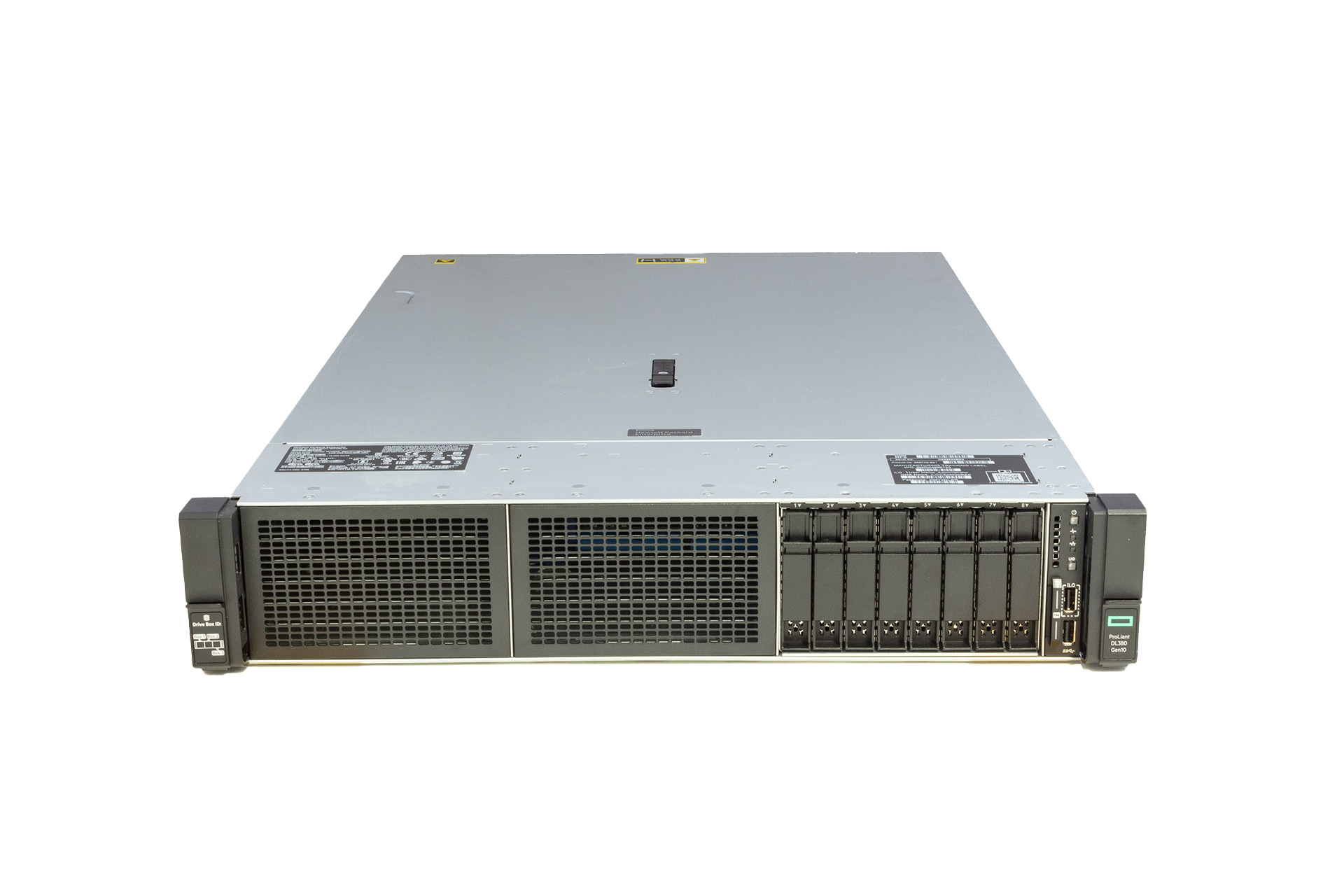 HPE ProLiant DL380 Gen10, 1x CPU, 8xSFF, 1x PCI-Cage, 2x500W Rack Server,  Front