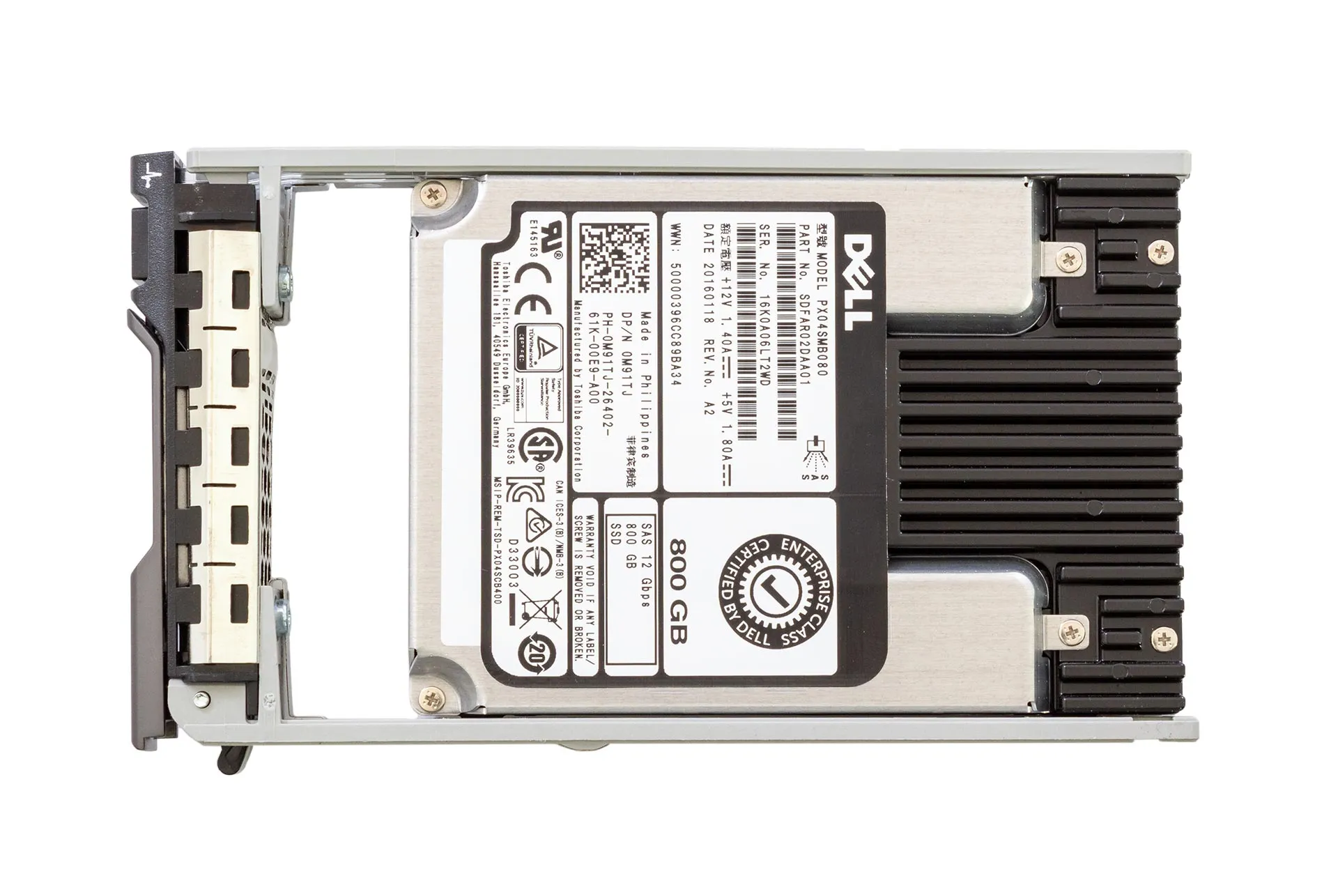 DELL SSD 800GB SAS 12G 2.5" SFF Solid State Drive, inkl. Carrier 0NTPP3