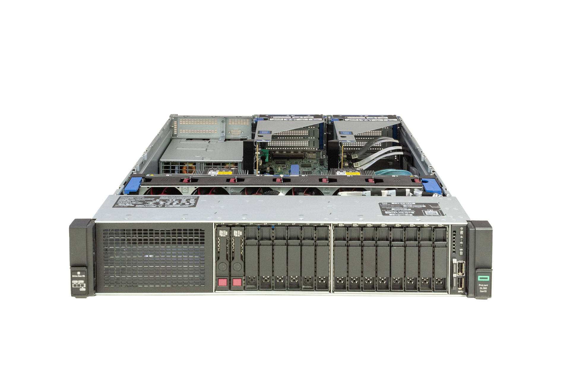 HPE ProLiant DL380 Gen10 Rack Server 2x Xeon Gold 6142 2.60GHz 16-Core 32GB RAM, 8xSFF, 8xNVMe 1x PCI-Cage HPE ProLiant DL380 Gen10 Rack Server 2x Xeon Gold 6142 2.60GHz 16-Core 32GB RAM, 8xSFF, 8xNVMe 1x PCI-Cage
