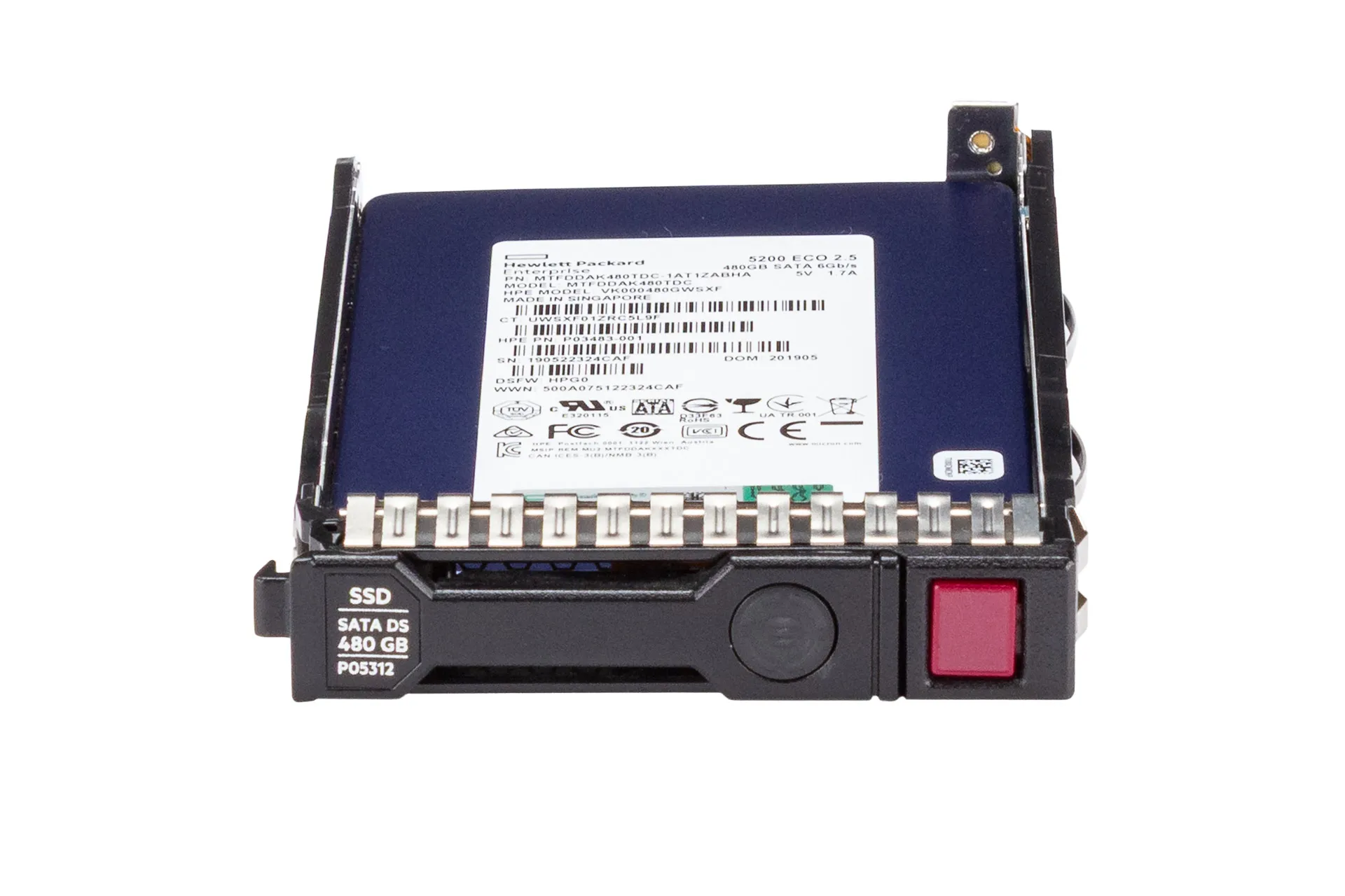 HPE 480GB 6G SATA SSD
