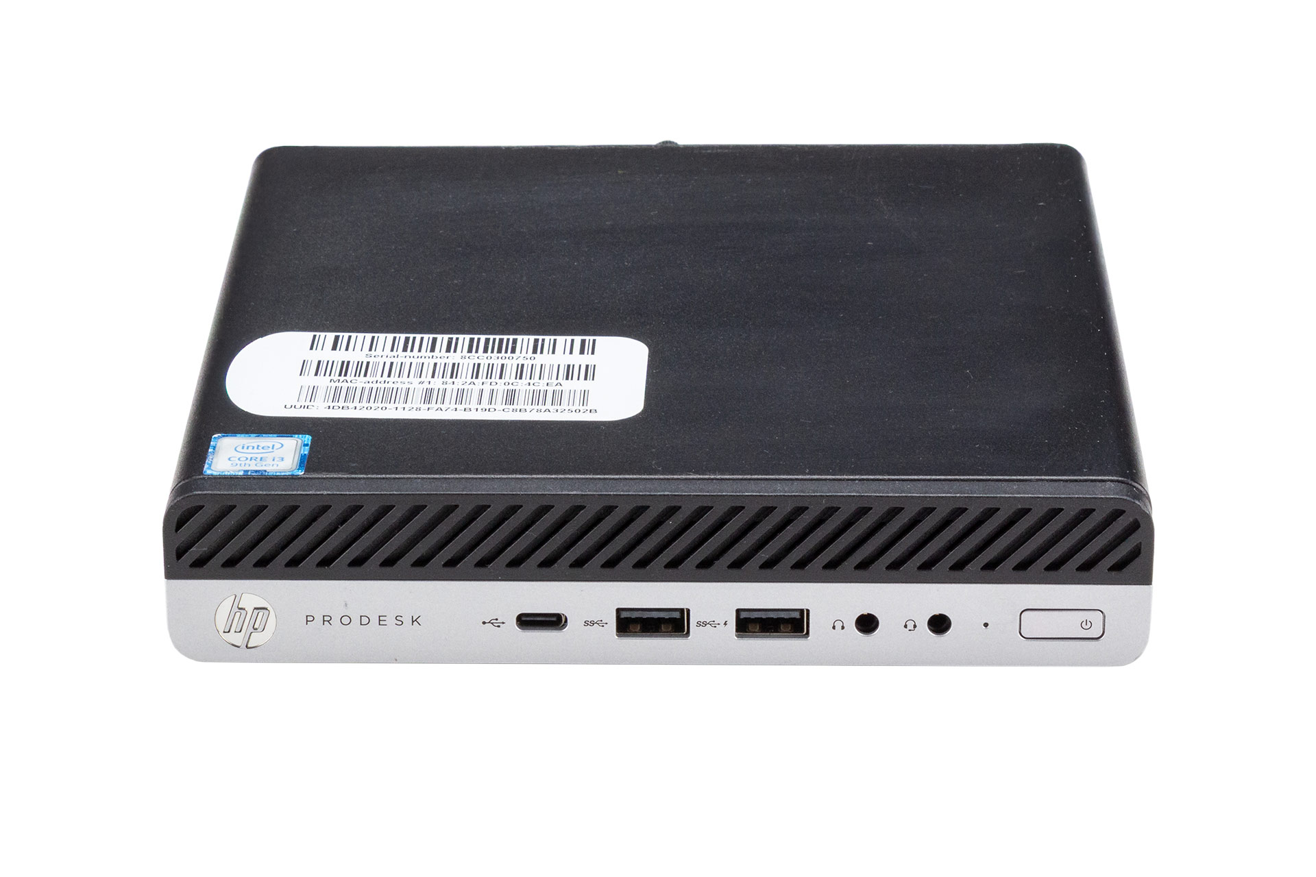 HP ProDesk 600 G5 Mini, i3-9100T 3.10GHz, 4-Core, 8GB DDR4, 256GB NVMe SSD, Win11Pro