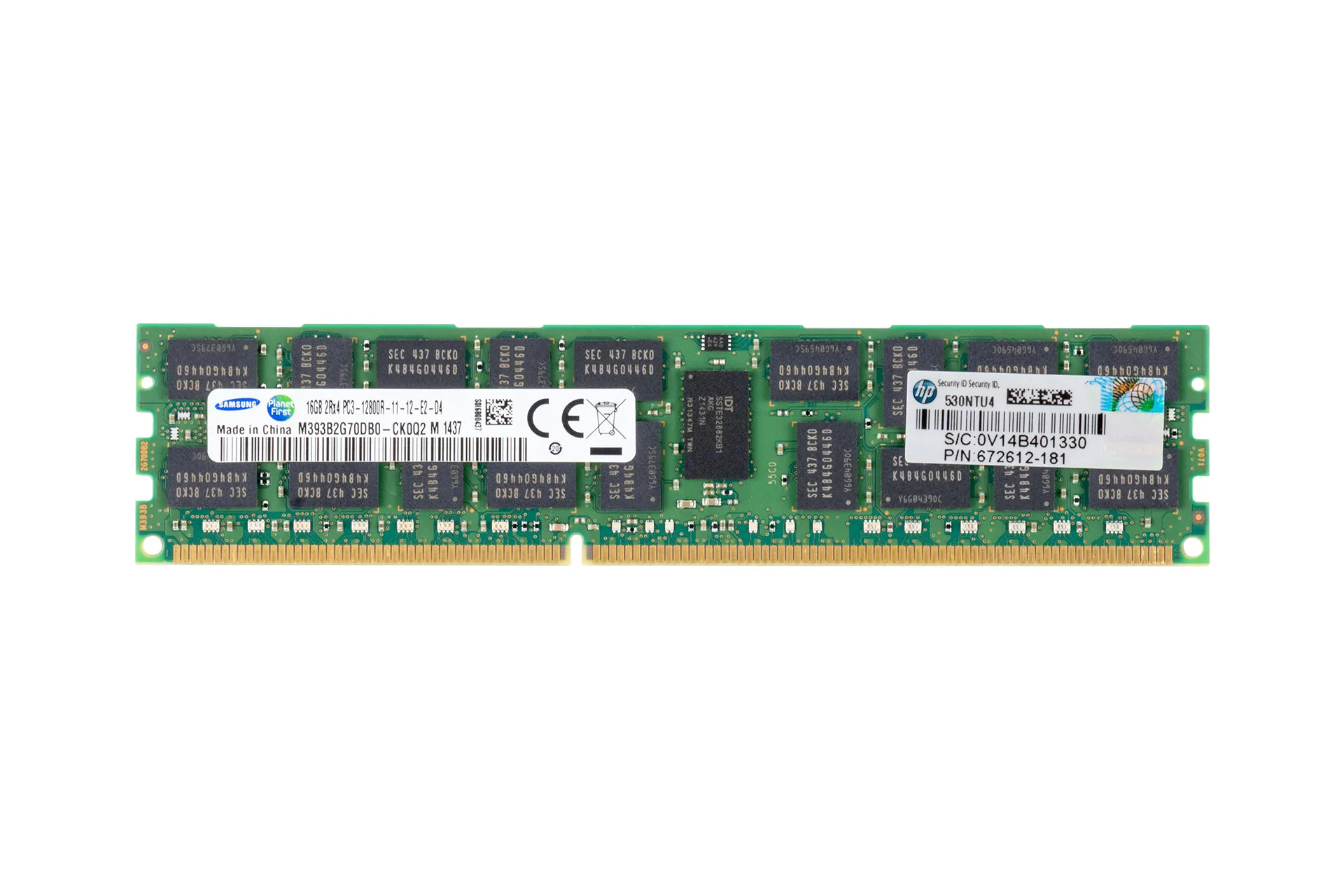 HPE 16GB DDR3 RAM 2Rx4 PC3-12800R-11 regECC