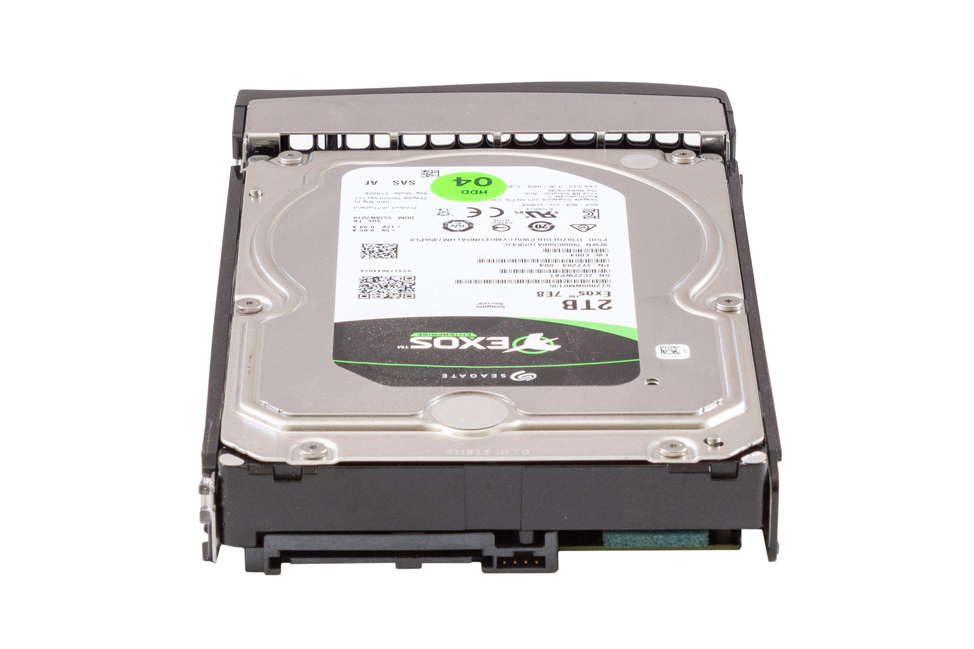 SEAGATE HDD 2TB 6G SAS 7.2k 3.5" LFF Exos 7E8 Festplatte mit Supermicro Rahmen