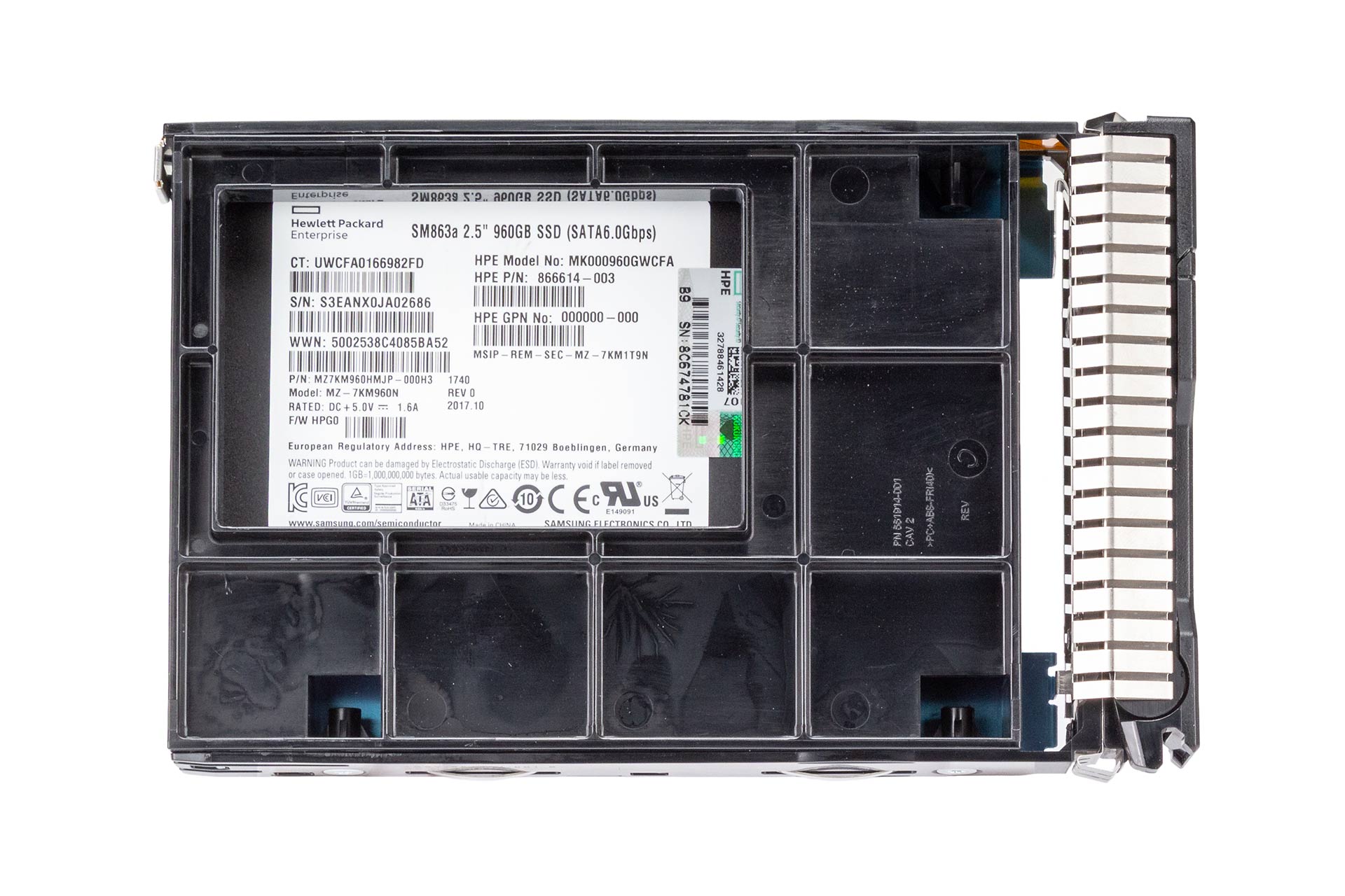 HPE 960GB 6G SATA SSD, 2.5 Zoll LFF Festplatte für Server