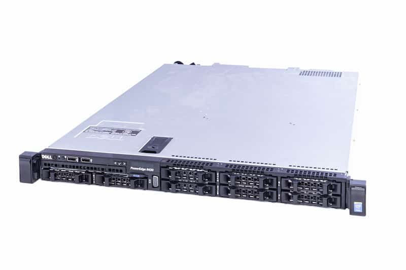 DELL R430, 2x E5-2630v3@2.40GHz, 8-Core, 8GB PC4-2133P (1x8), 8xSFF, PERC H330mini, 2x550W