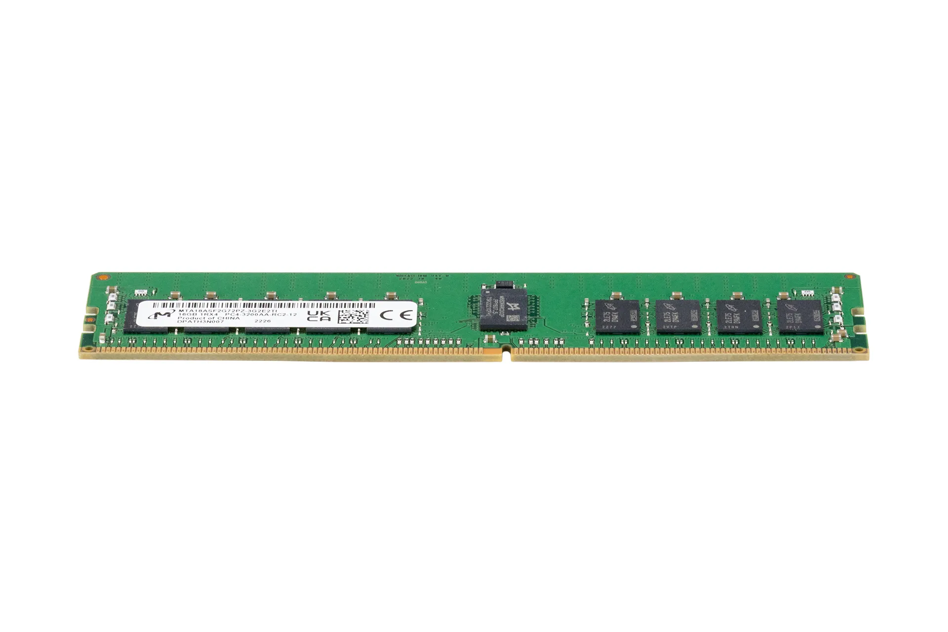 Micron 16GB DDR4 RAM 1Rx4 PC4-3200AA-R regECC Micron 16GB DDR4 RAM 1Rx4 PC4-3200AA-R regECC