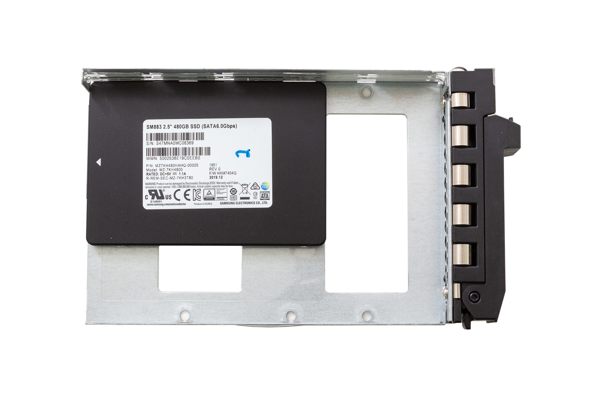 Samsung SSD 480GB 6G SATA 2.5" SFF inkl. A3C40152045 Tray