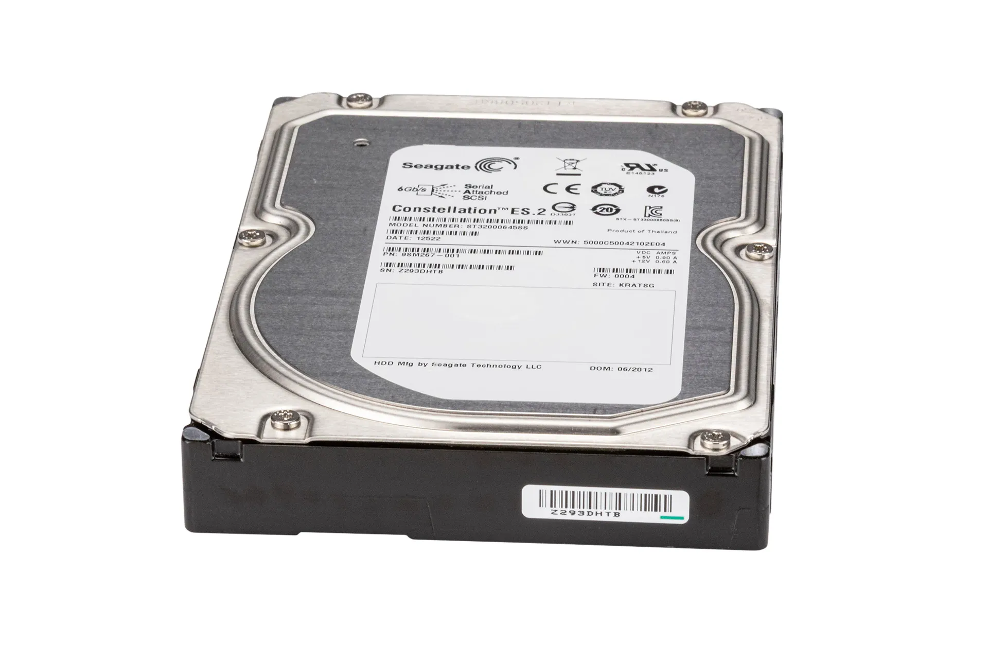 Seagate 2TB 6G SAS HDD 7.2k, 3.5 Zoll LFF Festplatte für Server, ST32000645SS Seagate 2TB 6G SAS HDD 7.2k, 3.5 Zoll LFF Festplatte für Server, ST32000645SS