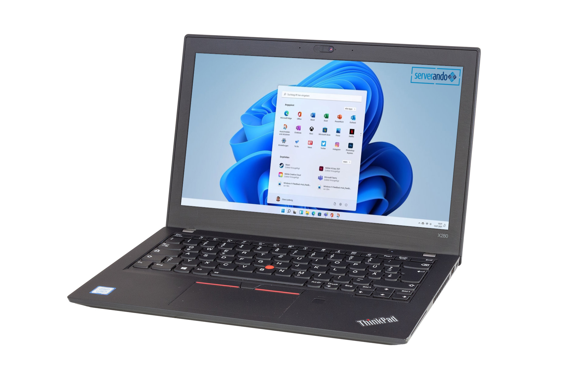 Lenovo ThinkPad X280, i5-8250U 1.6GHz, 4-Core, 8GB PC4, 256GB NVMe, 12.5 Zoll, Win11Pro, B-Ware
