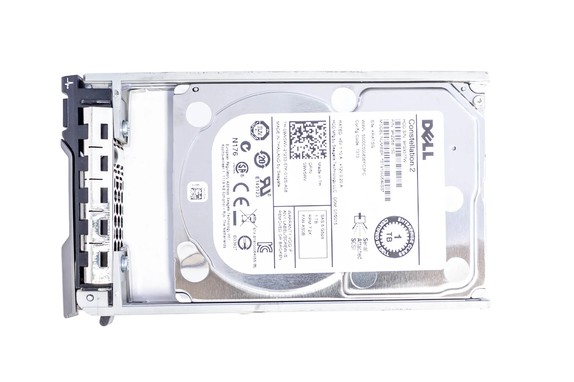 Dell 1TB 6G SAS HDD 7.2k, 2.5 Zoll SFF Festplatte für Server DELL HDD 1TB 6G SAS 7.2K 2.5