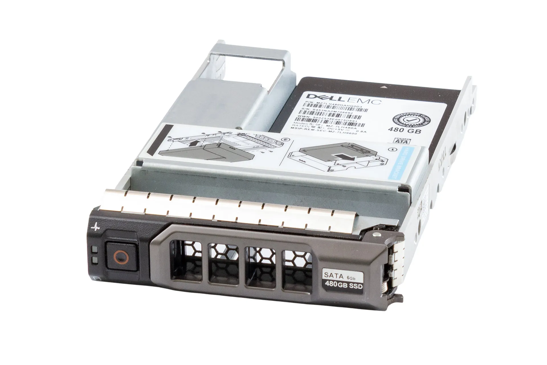 DELL SSD 480GB 6G SATA 2.5" SFF Read Intensiv Solid State Drive inkl. 3.5" Converter, Carrier 058CWC