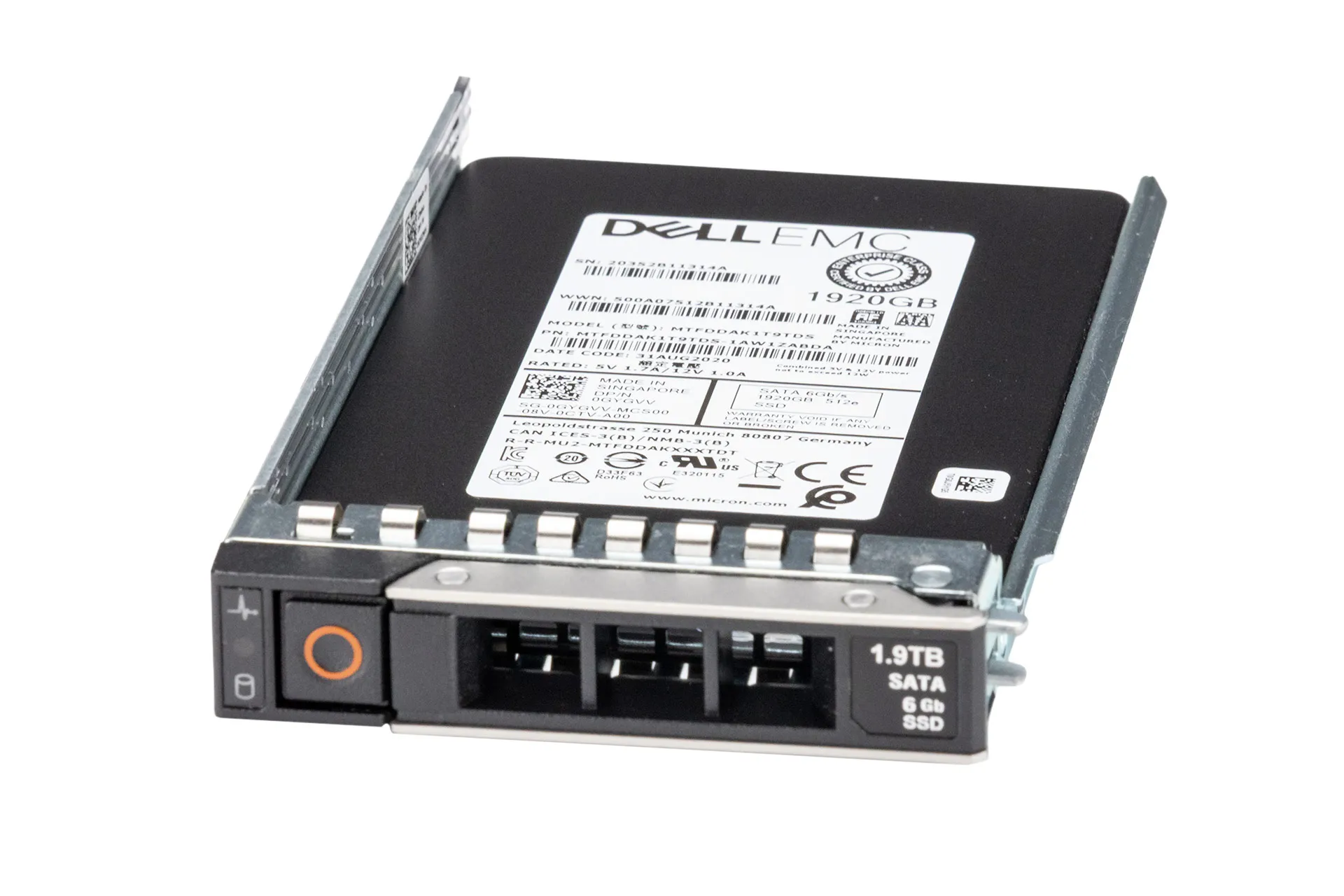 Dell 1.92TB 6G SATA SSD, 2.5 Zoll SFF Festplatte für Server