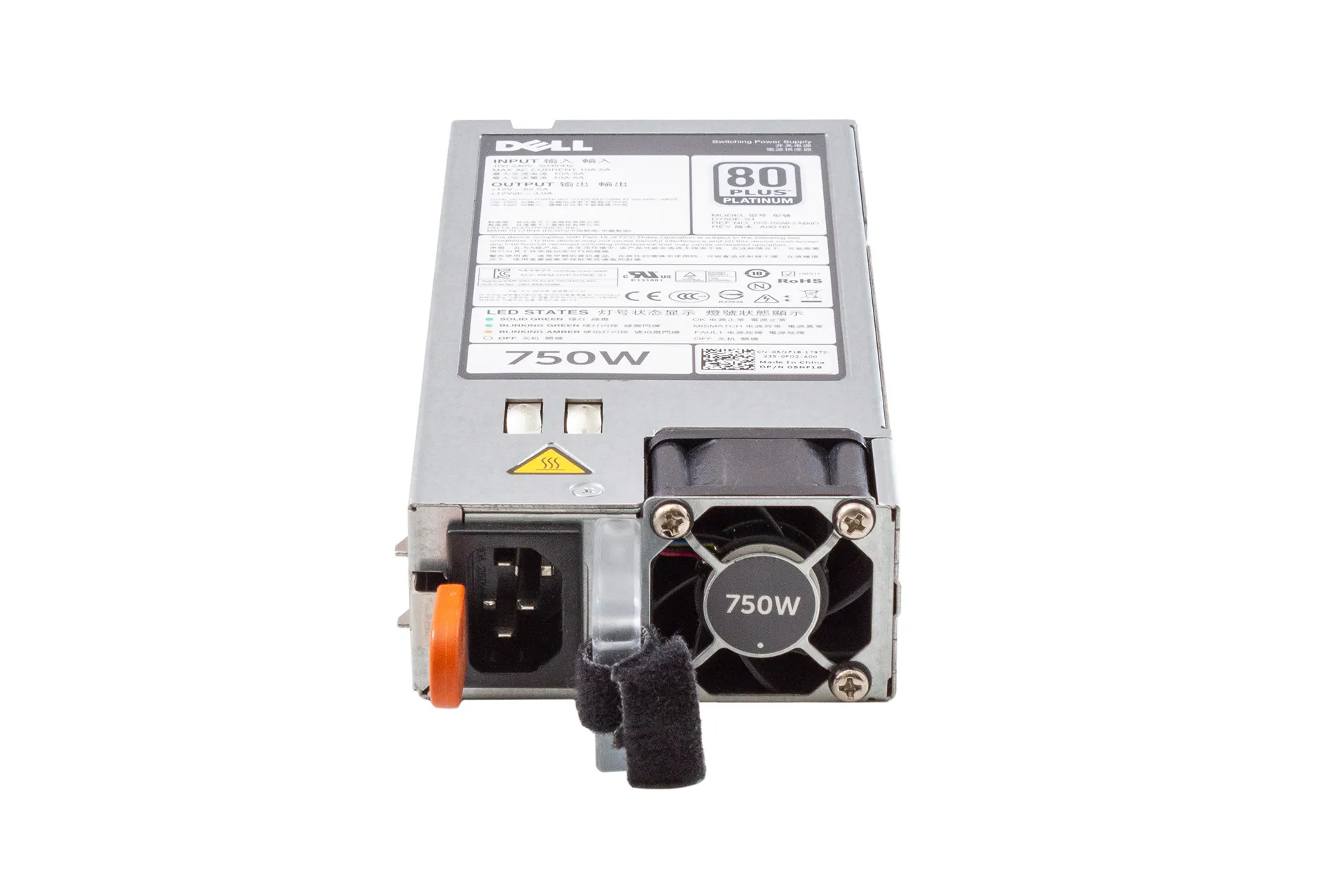 DELL PSU 750W 80+ Platinum Fuente de alimentación para R420, R520, R620, R720 05NF18 front