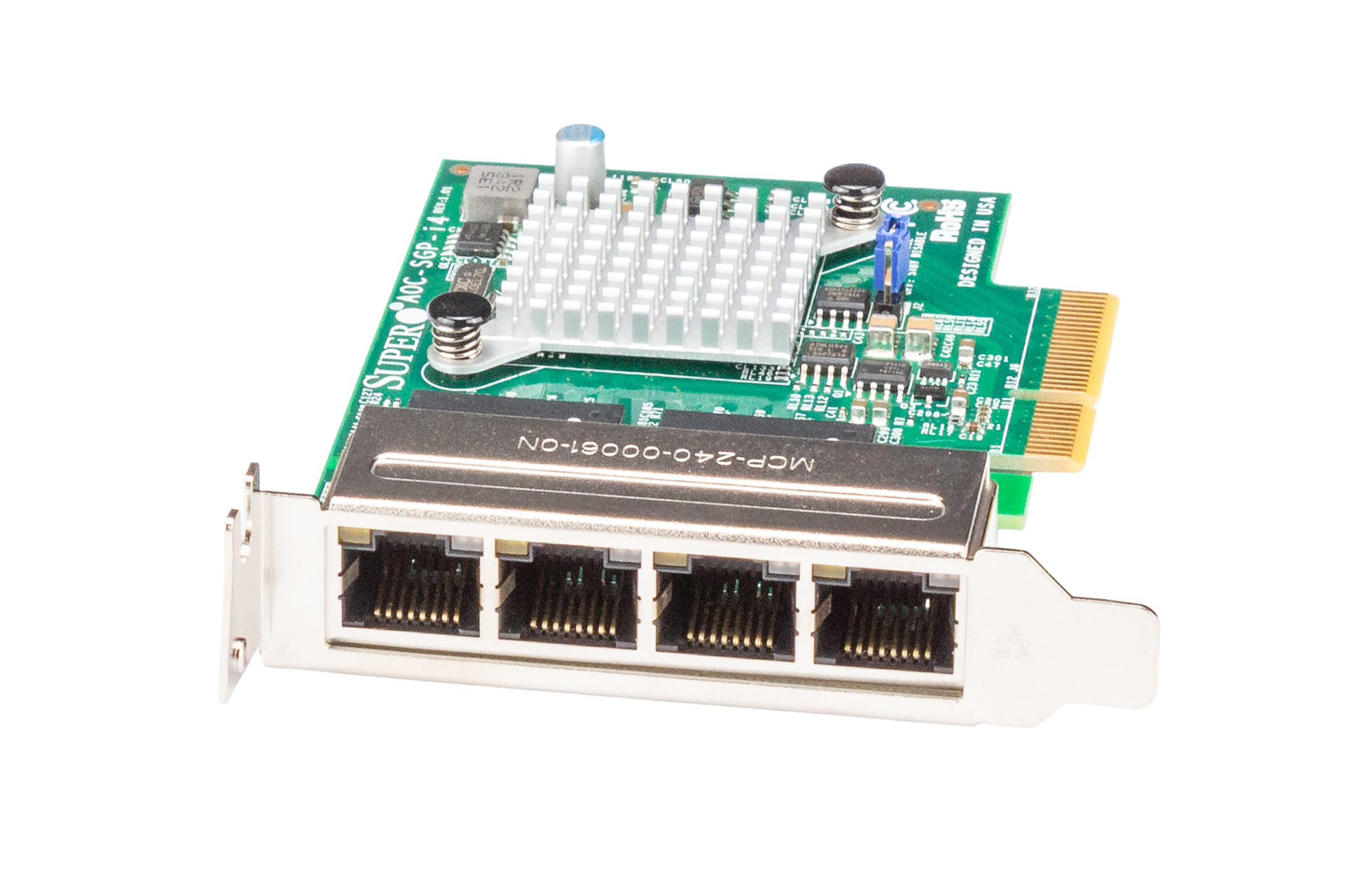 SUPERMICRO Intel I350 T4 1GbE Netzwerkkarte RJ45 Quad Port Low Profile PCI-e NIC