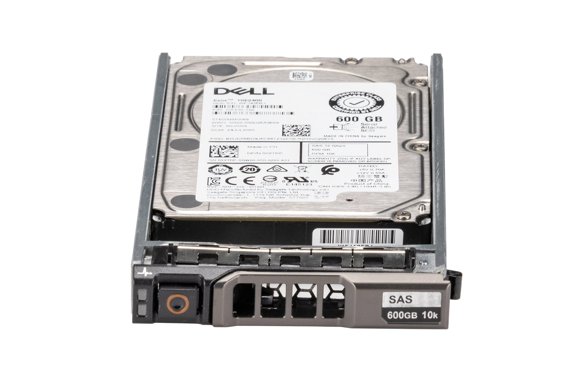 Dell 600GB 12G SAS HDD 10k, 2.5 Zoll SFF Festplatte für Server