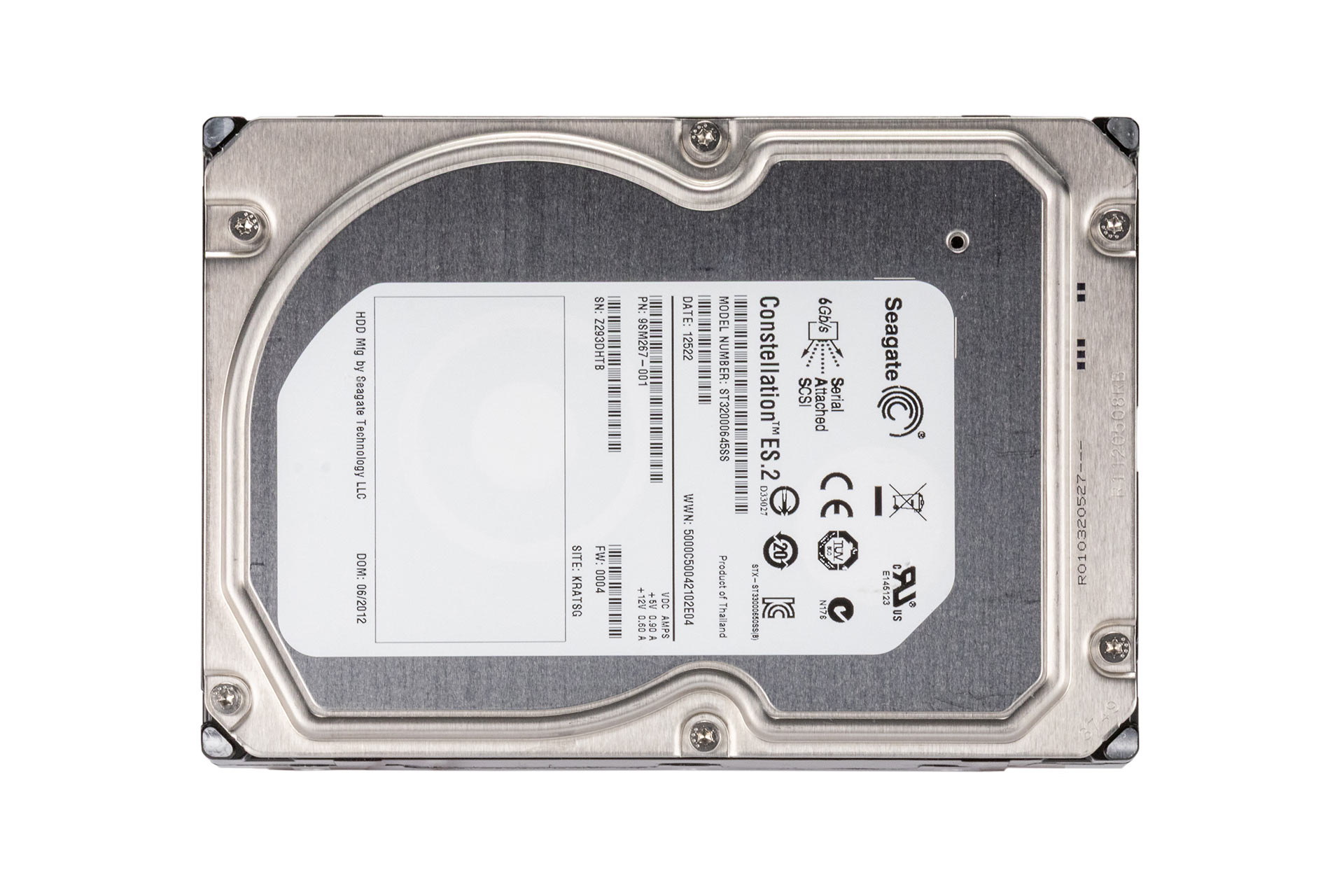 Seagate 2TB 6G SAS HDD 7.2k, 3.5 Zoll LFF Festplatte für Server, ST32000645SS