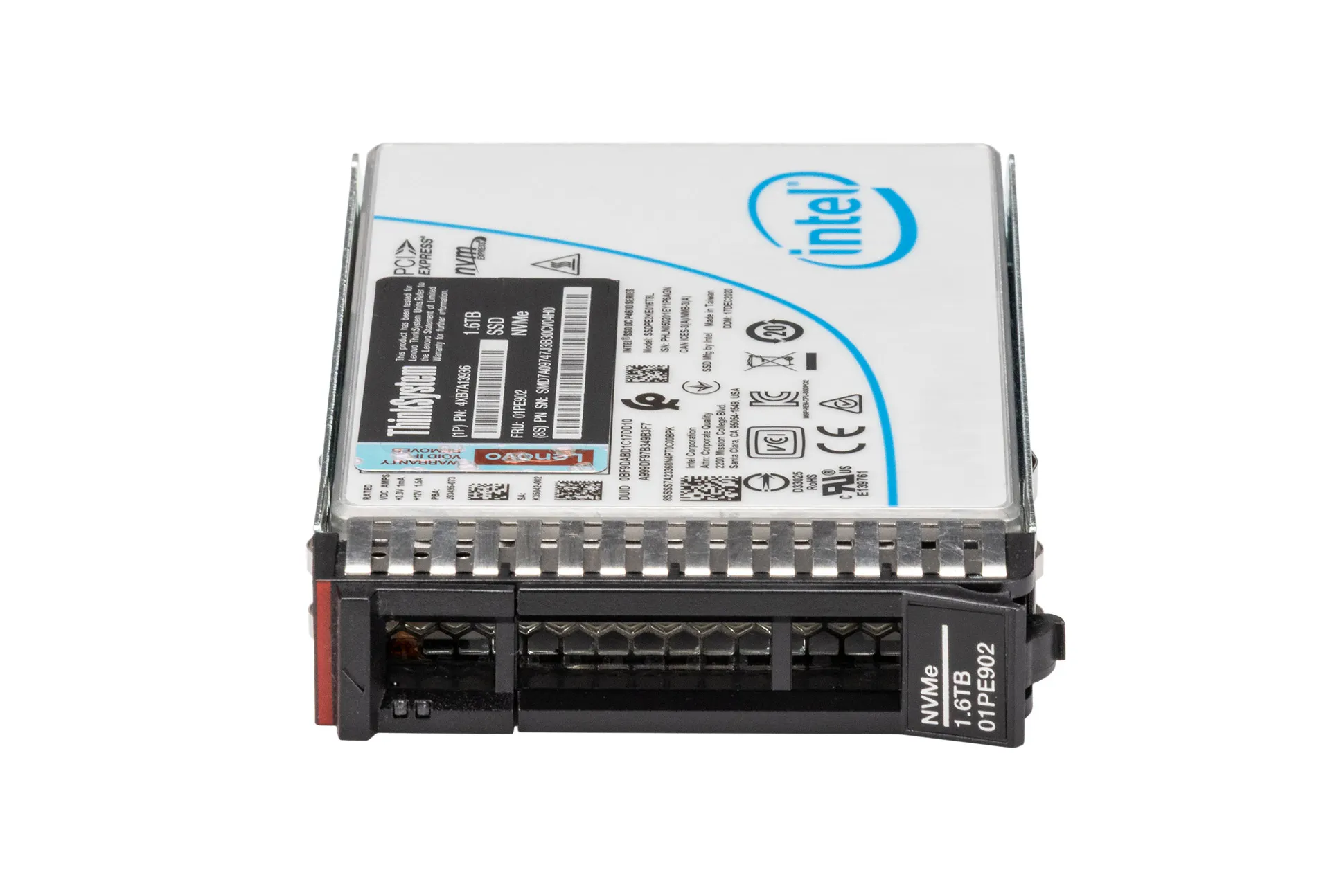 Lenovo DC P4610 1.6TB PCIe NVMe SSD, 2.5 Zoll SFF Festplatte für Server, inkl. Rahmen SM17A06246