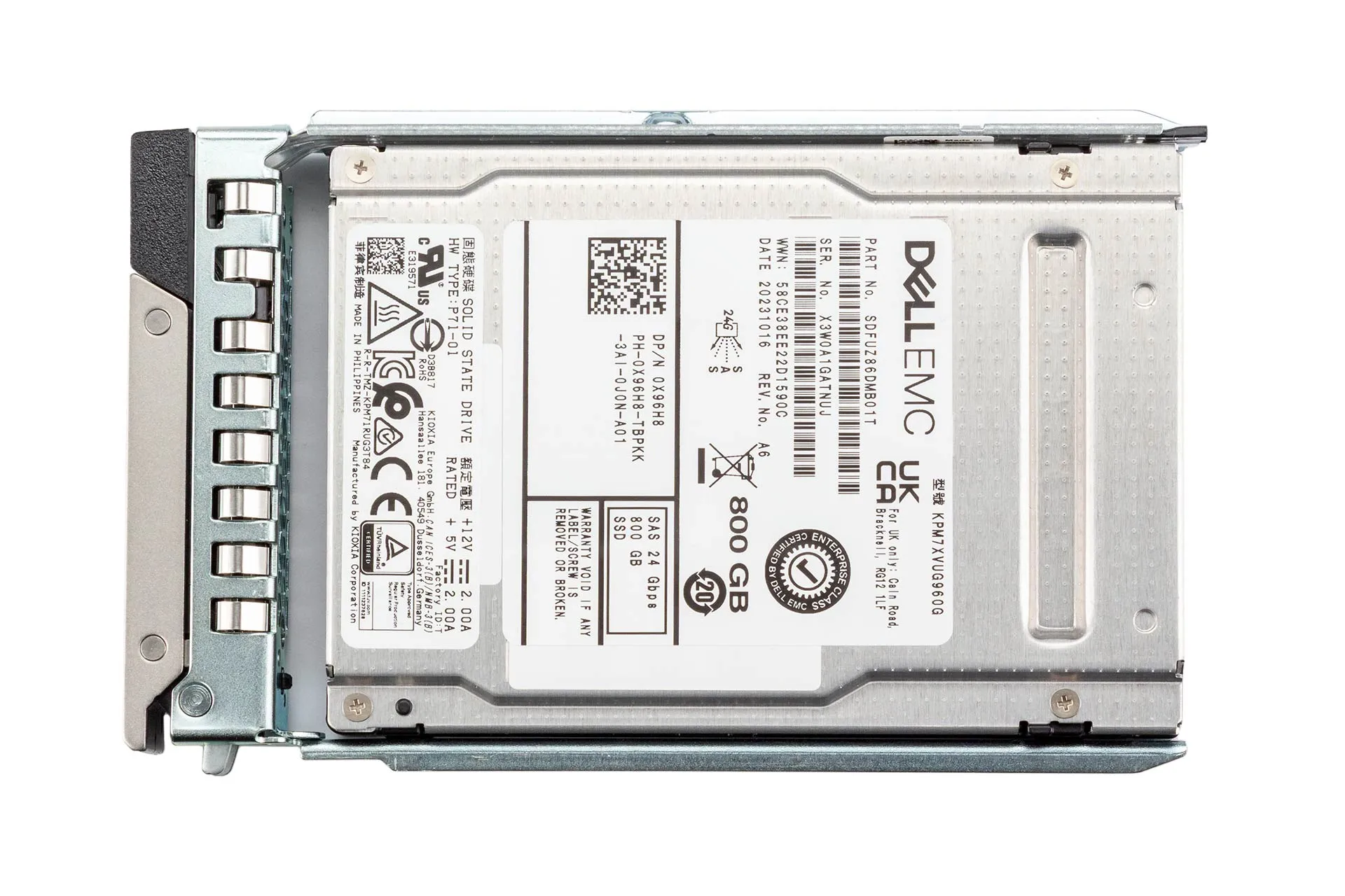 Dell 800GB 24G SAS SSD, 2.5 Zoll SFF