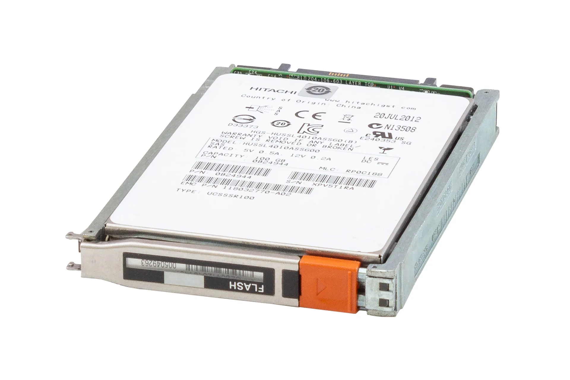 EMC SSD 100GB 6G SAS 2.5" SFF 520b für VNX