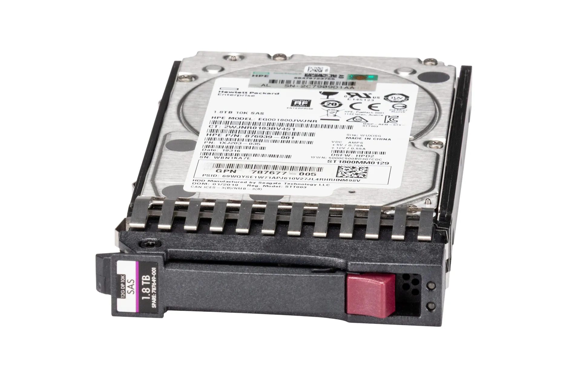 HPE 1.8TB 12G SAS HDD 10k, 2.5 Zoll SFF Storage Festplatte für MSA, DP