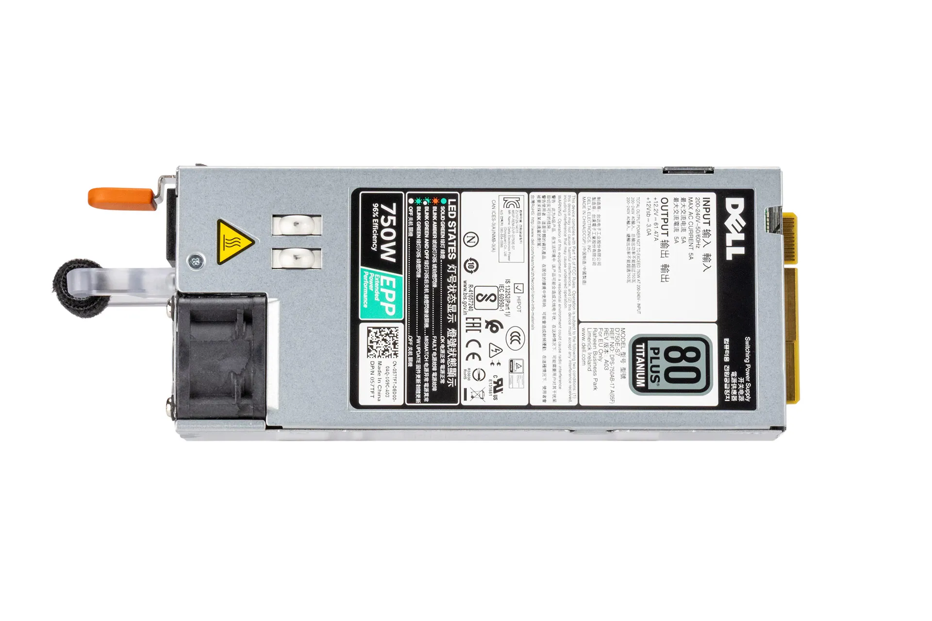 Dell PSU 750W 80+ Platinum Netzteil für Poweredge R530, R630, R730 Dell PSU 750W 80+ Platinum Netzteil für Poweredge R530, R630, R730