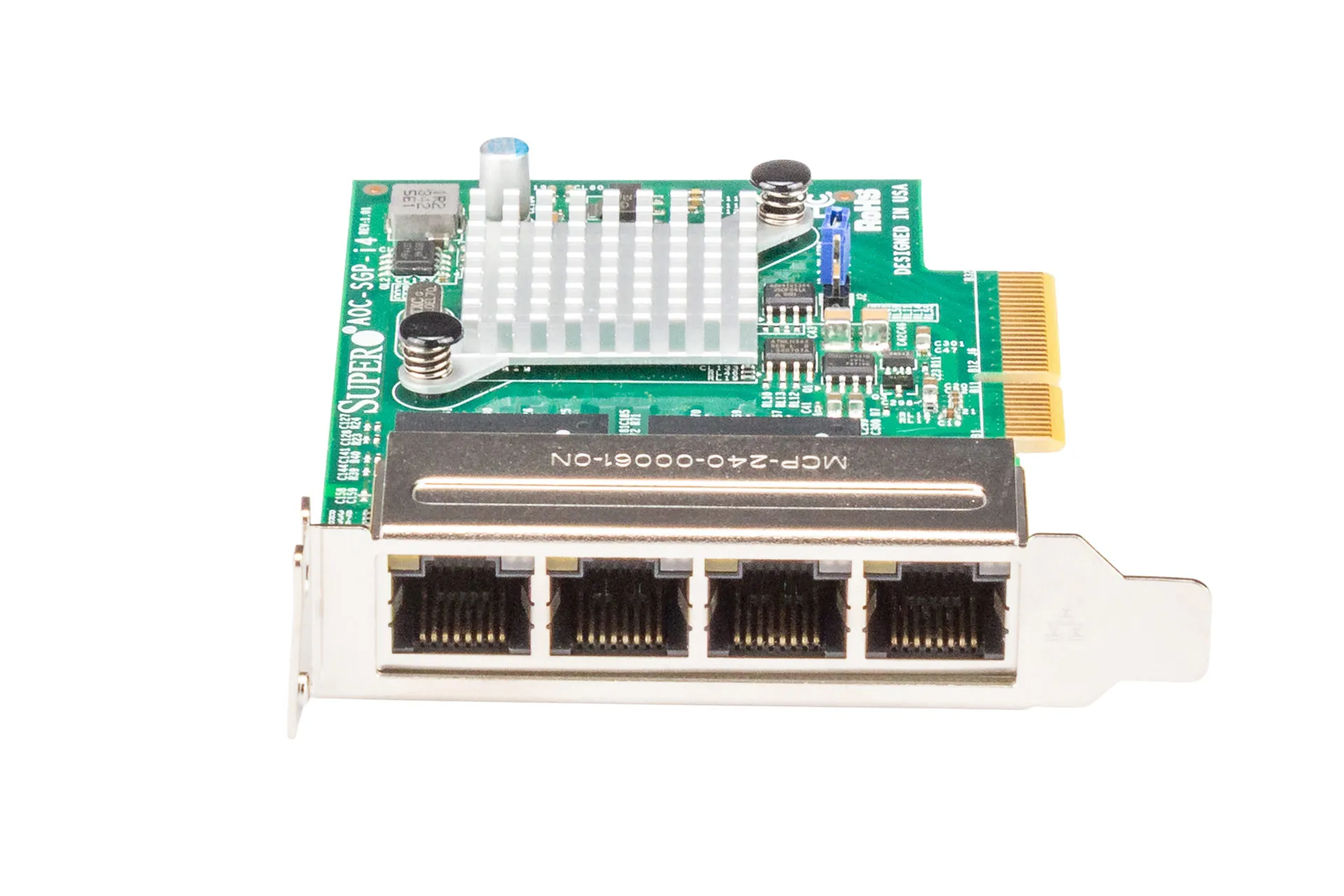 SUPERMICRO Intel I350 T4 1GbE Netzwerkkarte RJ45 Quad Port Low Profile PCI-e NIC