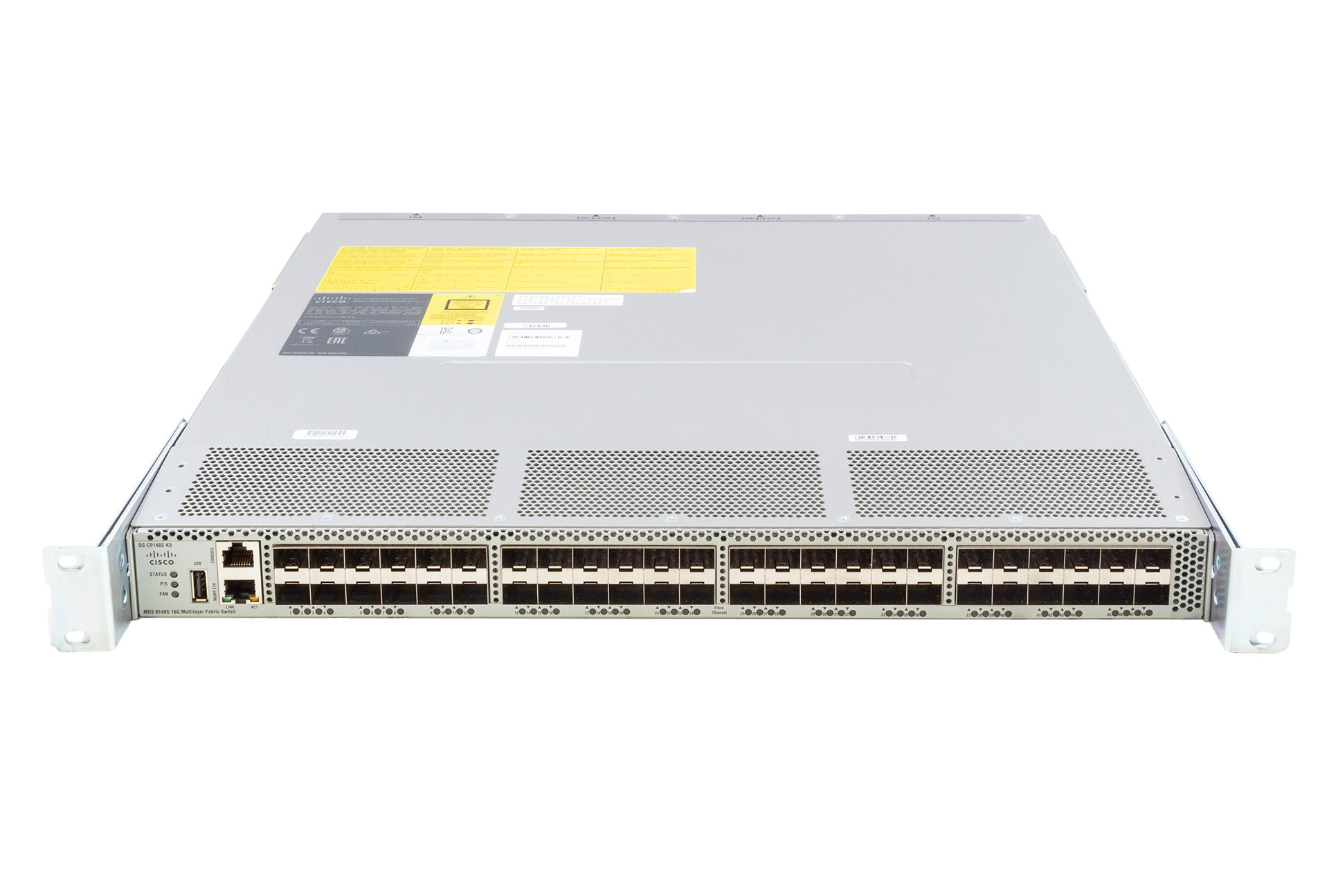 Cisco Switch SAN 9148S Multilayer Fabric, 48x FC-16G SFP+, 12 Ports Licensed, 2x300W PSU